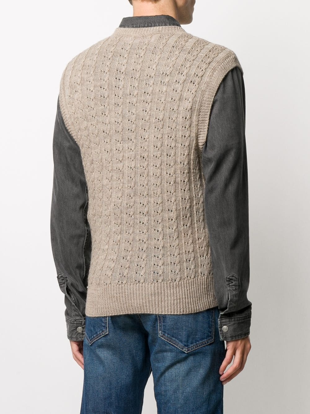 knitted sleeveless jumper - 4