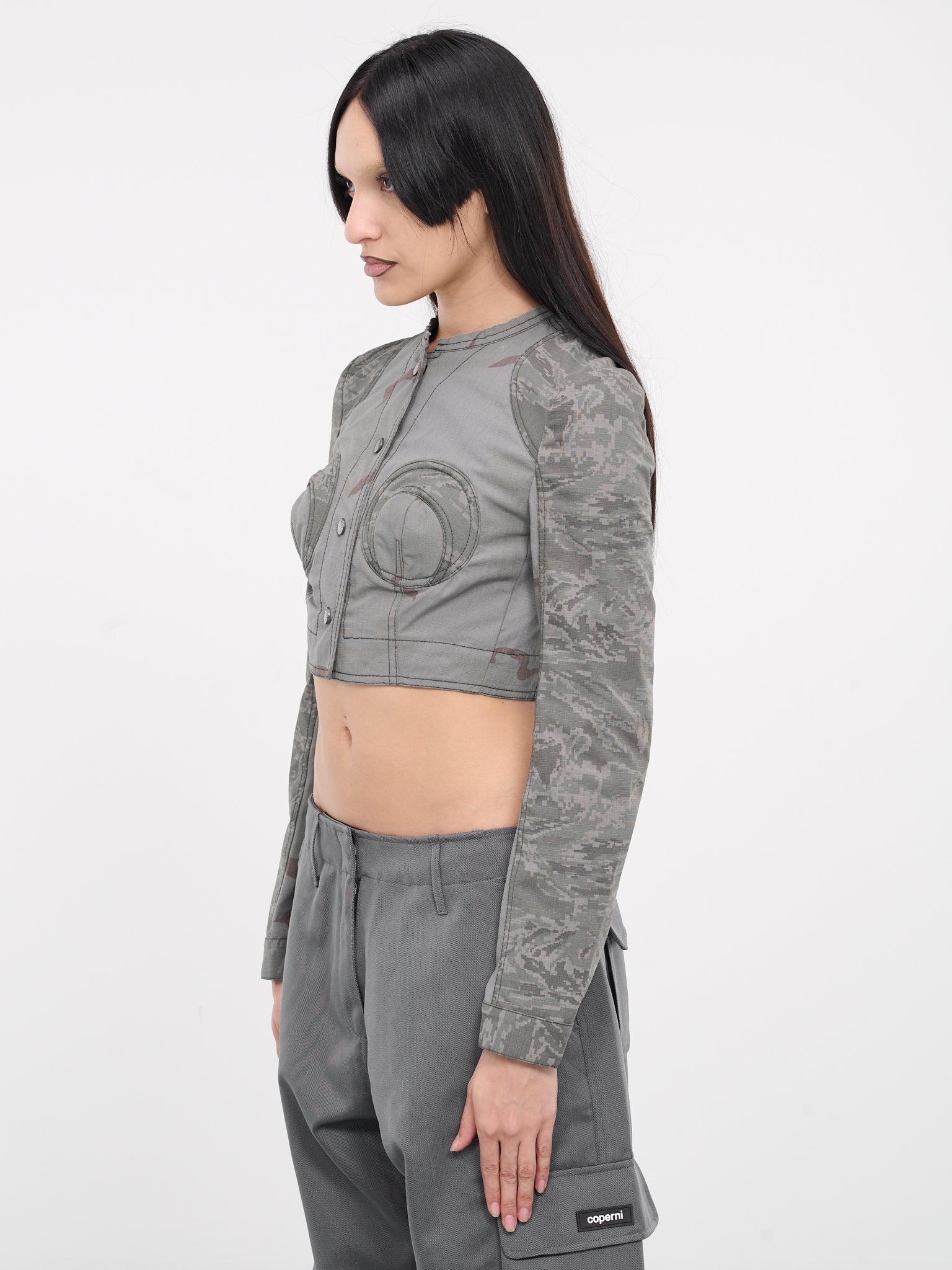 Regenerated Camo Crop Jacket - 2