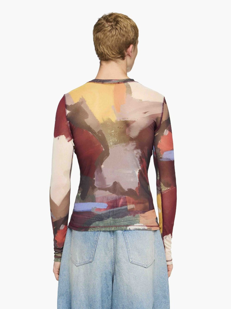 ABSTRACT' PRINT - SHEER LONG SLEEVE TOP 3