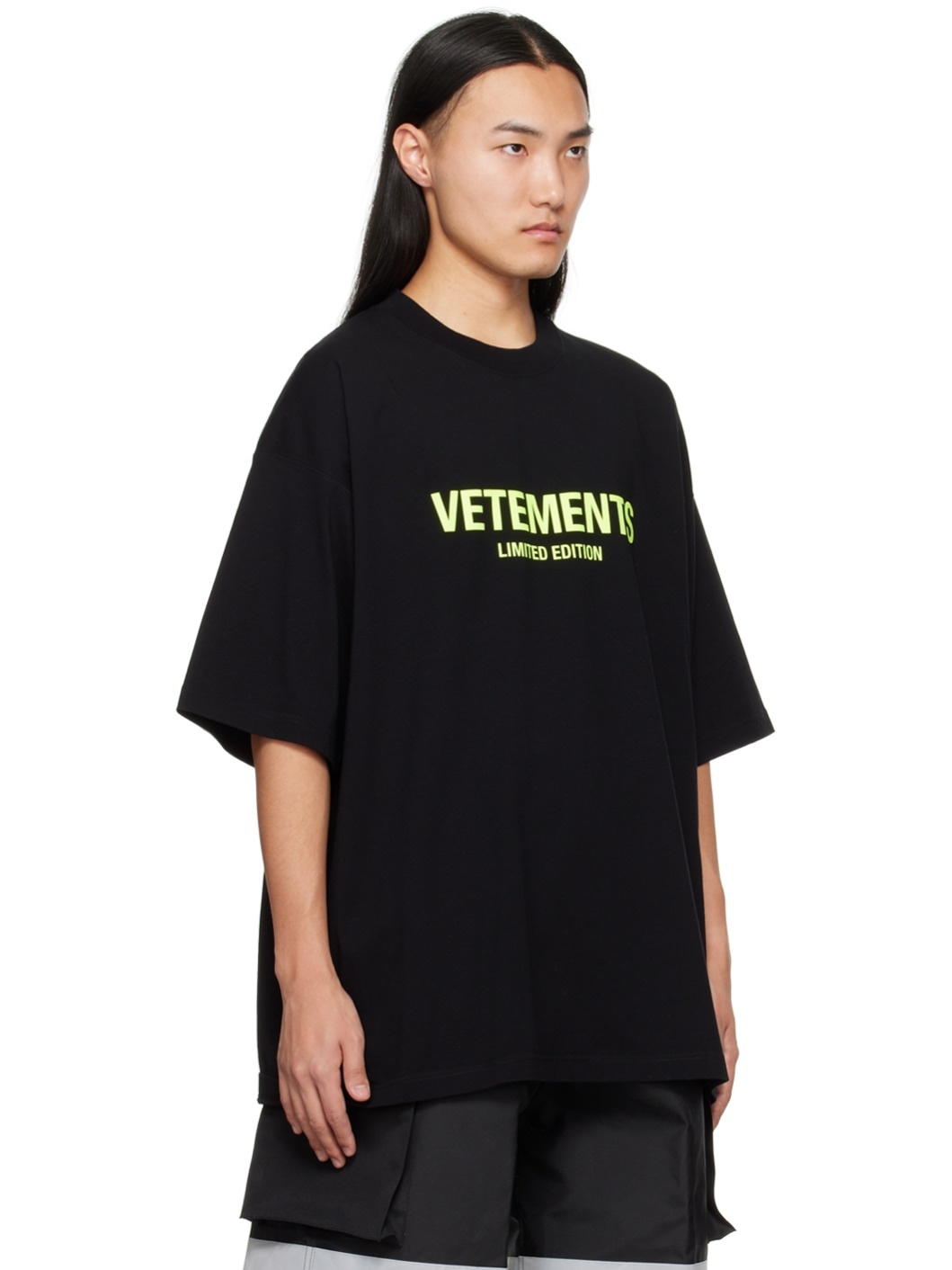 VETEMENTS Black 'Limited Edition' T-Shirt | ssense | REVERSIBLE