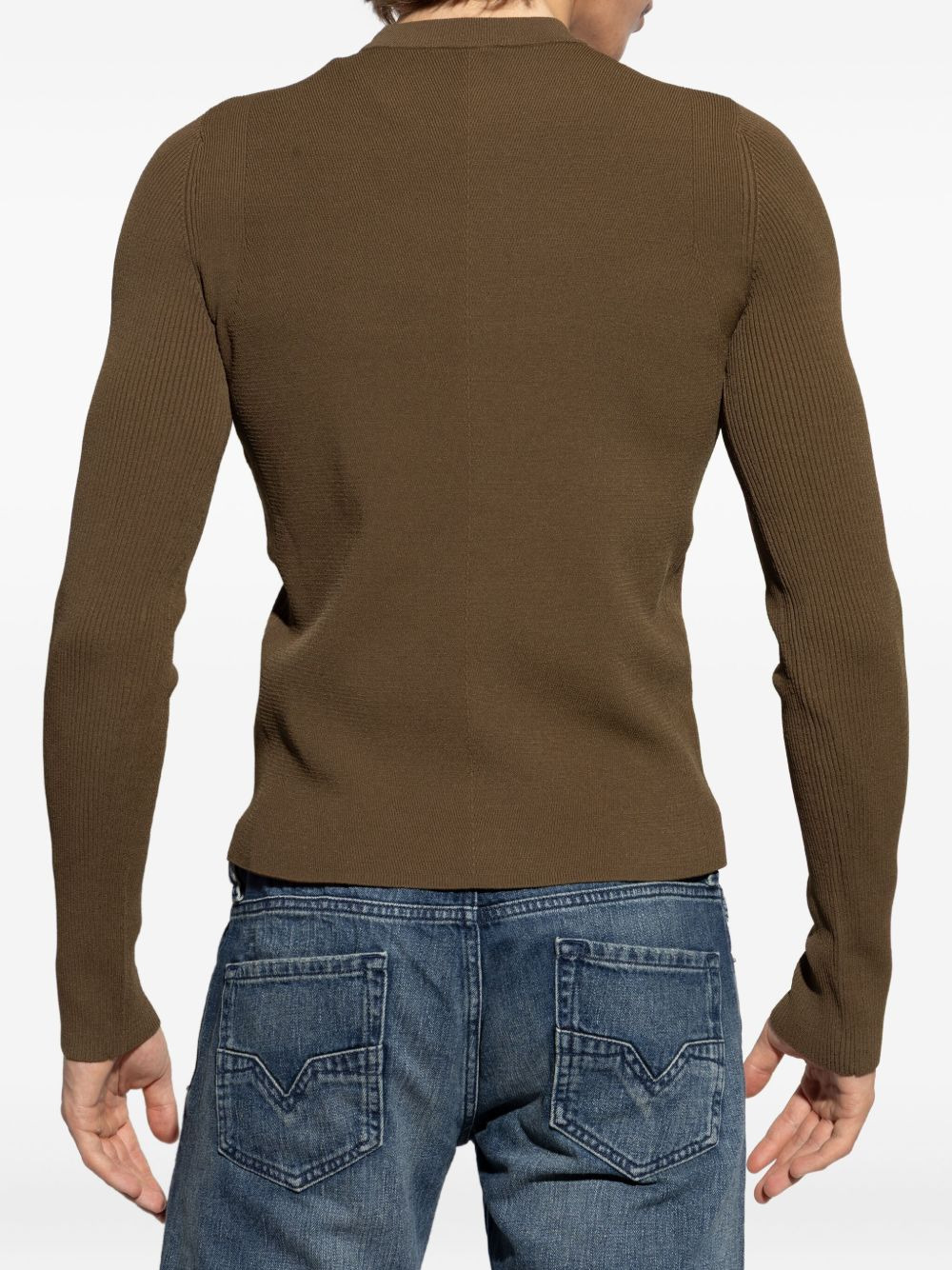 ribbed logo-detail long-sleeve T-shirt - 4