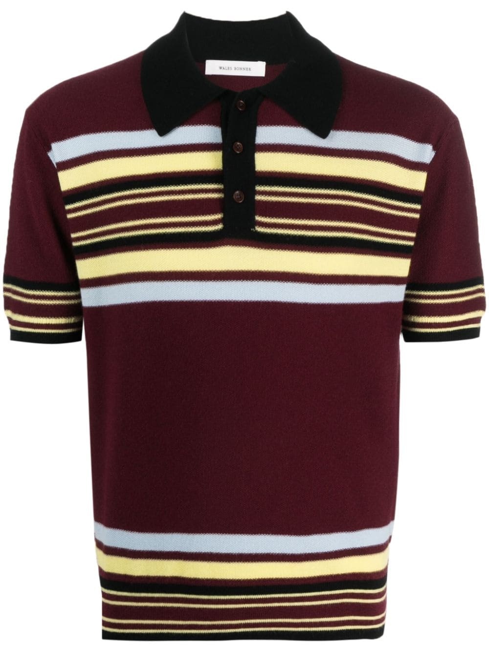 WALES BONNER Wander striped wool polo shirt | REVERSIBLE