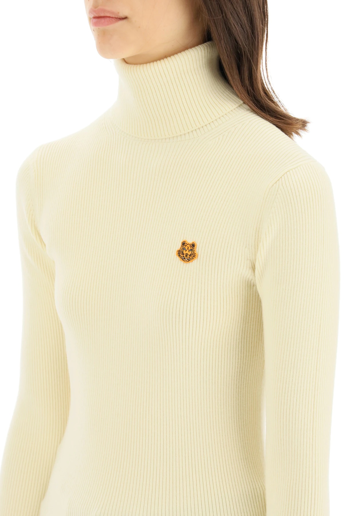 TURTLENECK SWEATER WITH TIGER CREST PATCH - 5