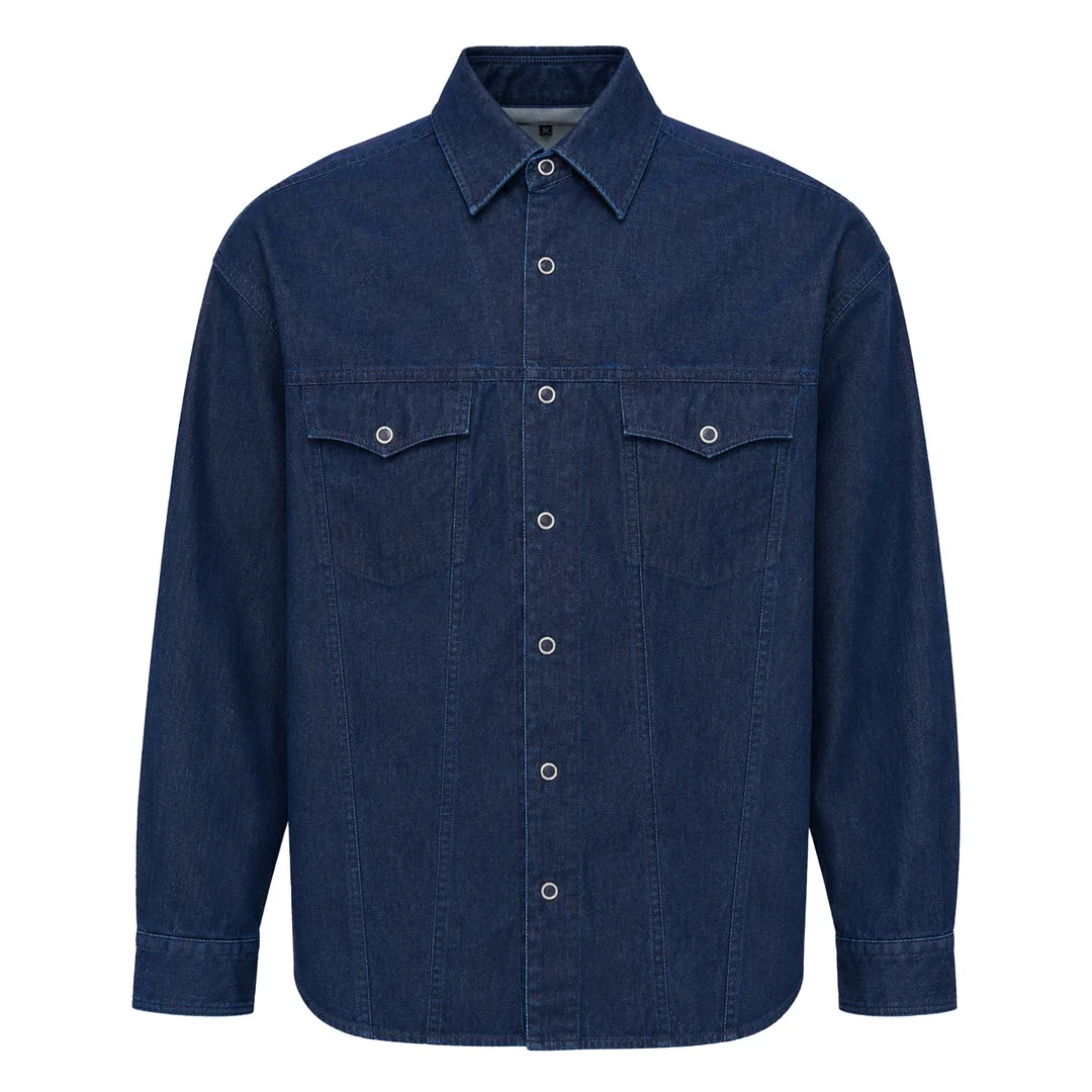 Light Oz Long Sleeve Denim Shirt - 1