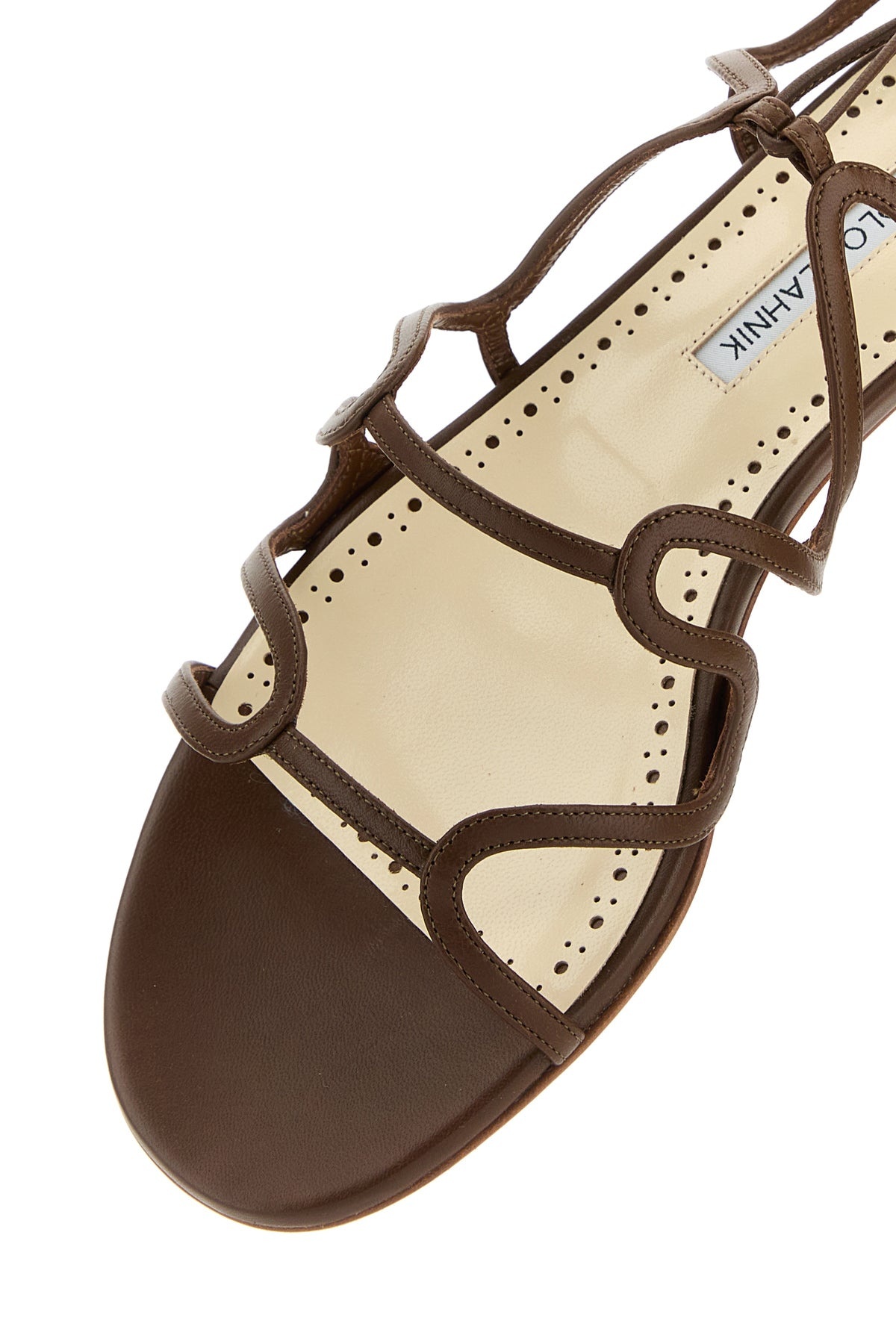 Brown leather Fawda sandals - 4