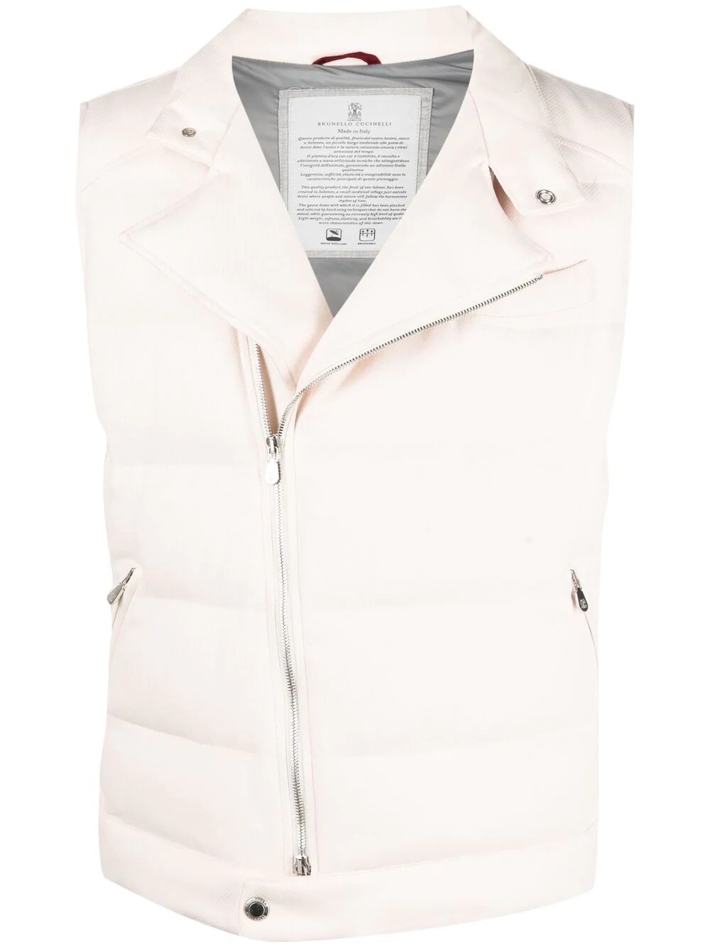 asymmetric padded gilet - 1