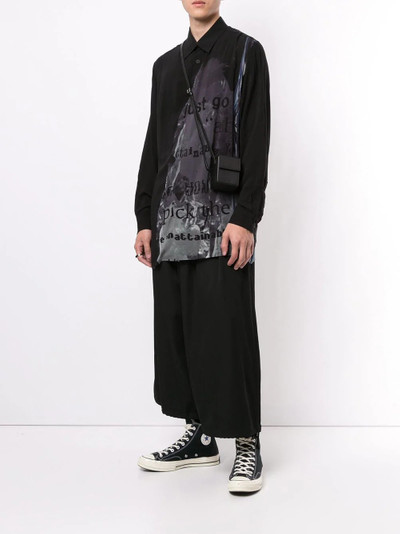 Yohji Yamamoto graphic print long-sleeve shirt outlook