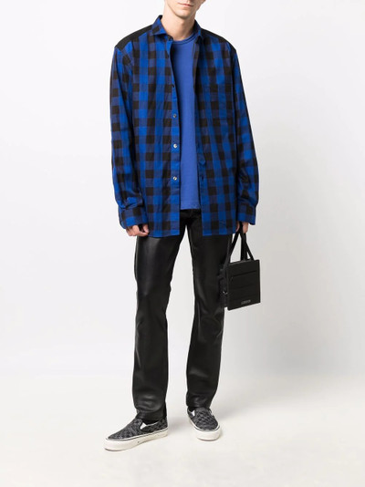 Junya Watanabe MAN check-print long-sleeved shirt outlook