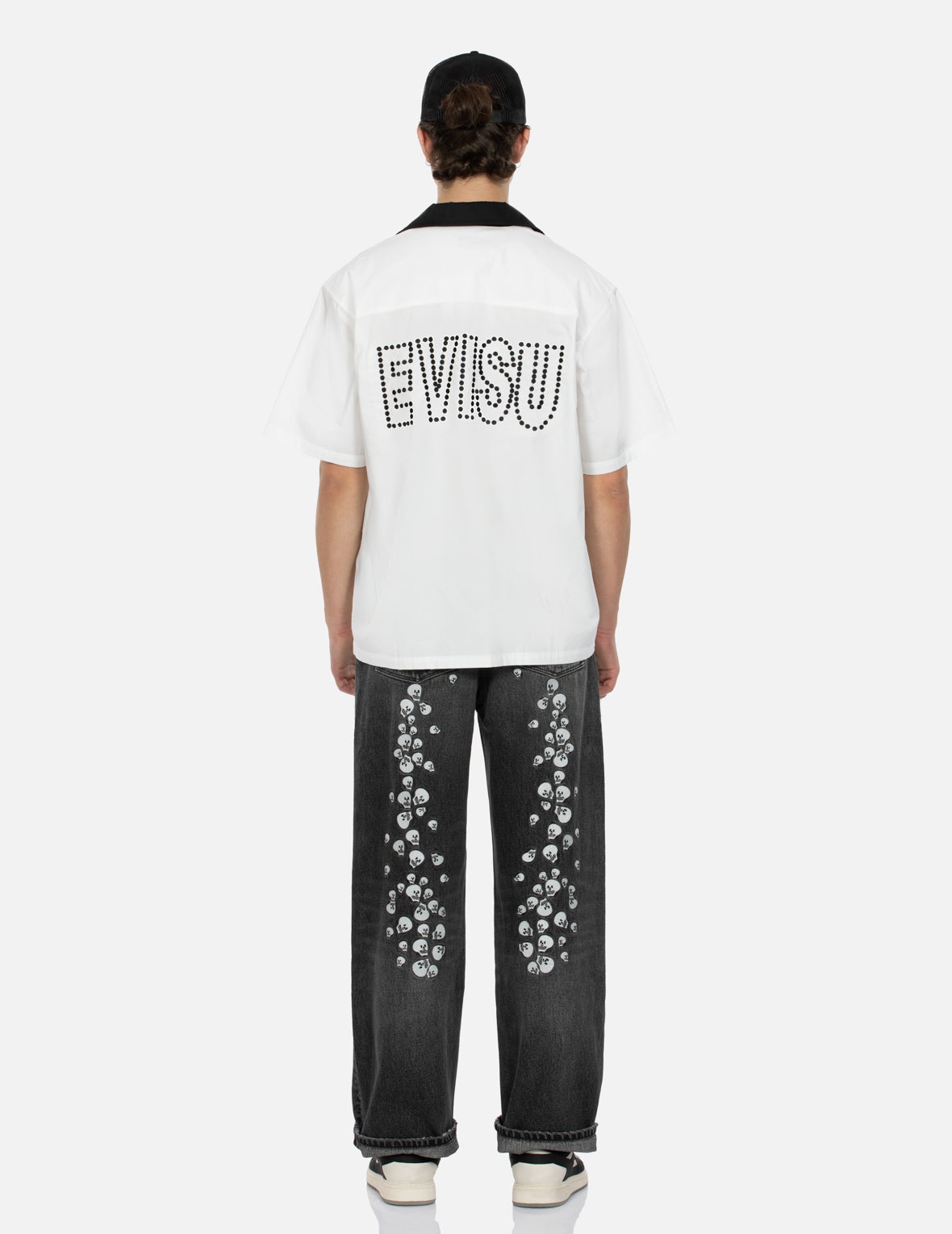 Skull Embroidery Daicock Baggy Jeans - 5