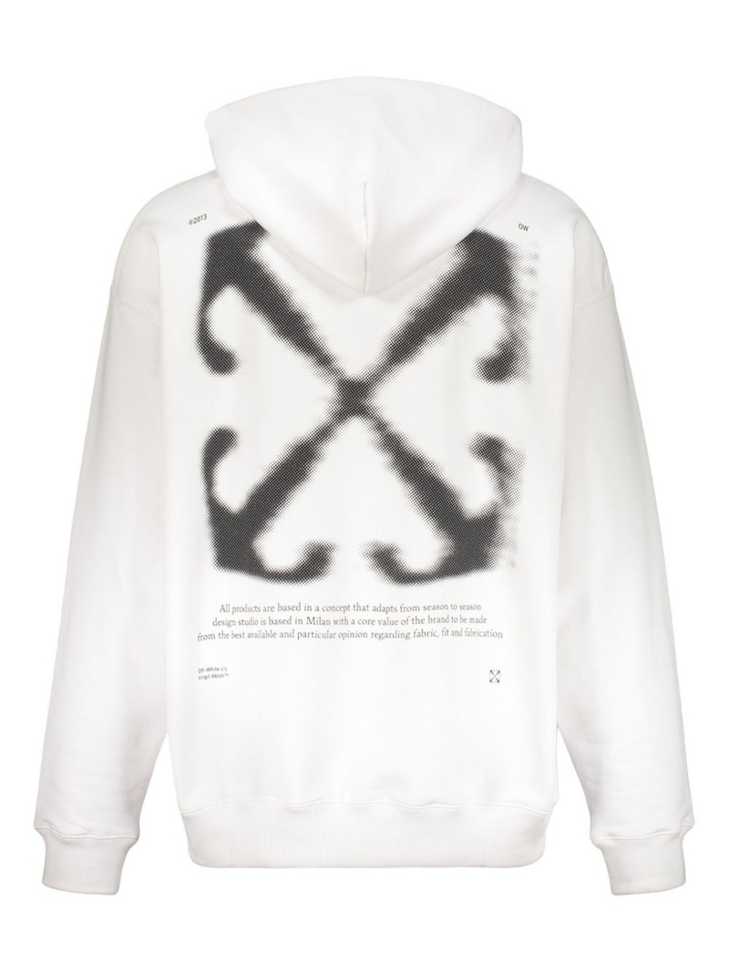 Off-White Arrow motif drawstring hoodie outlook