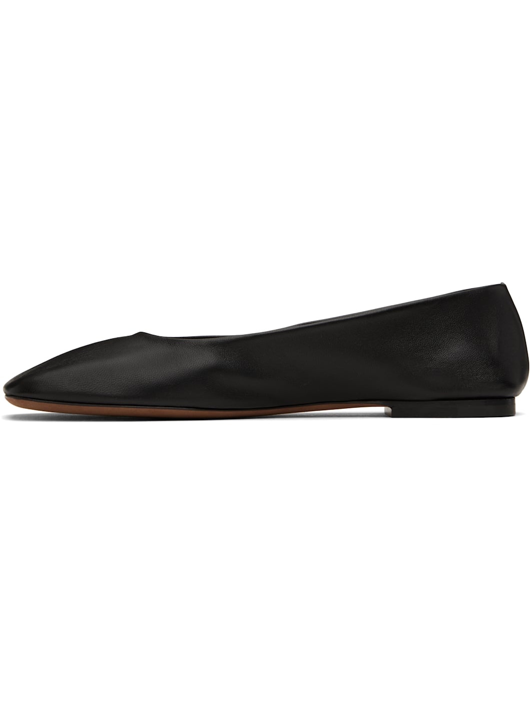 Black Square Ballerina Flats - 3