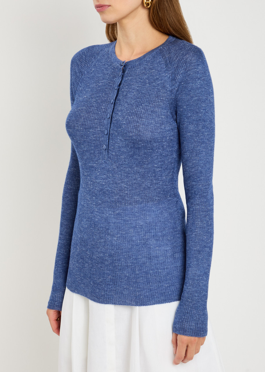 Gabriela Hearst Anges Henley Mélange Knit top - 2