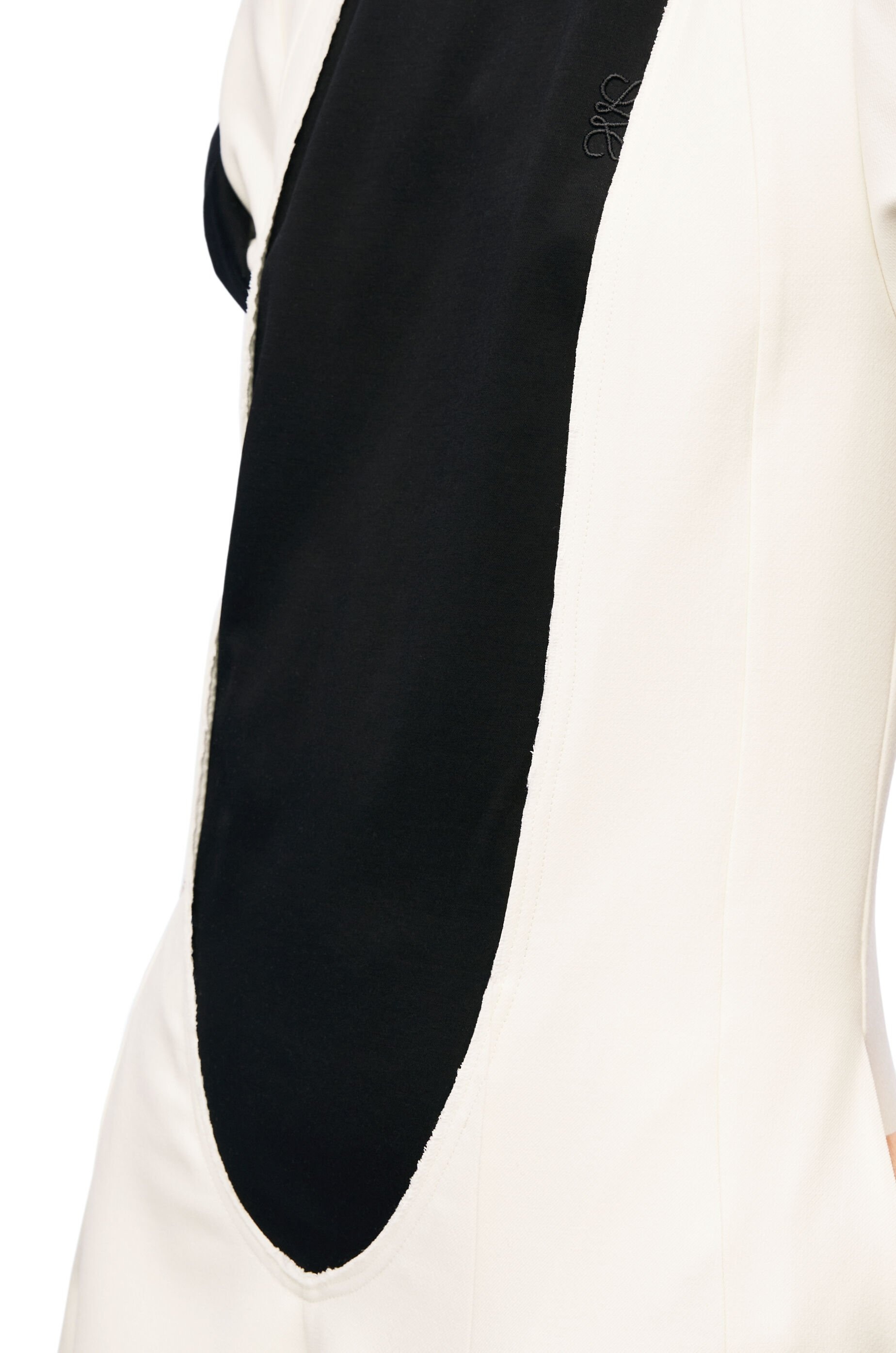 Double layer dress in wool and cotton - 4