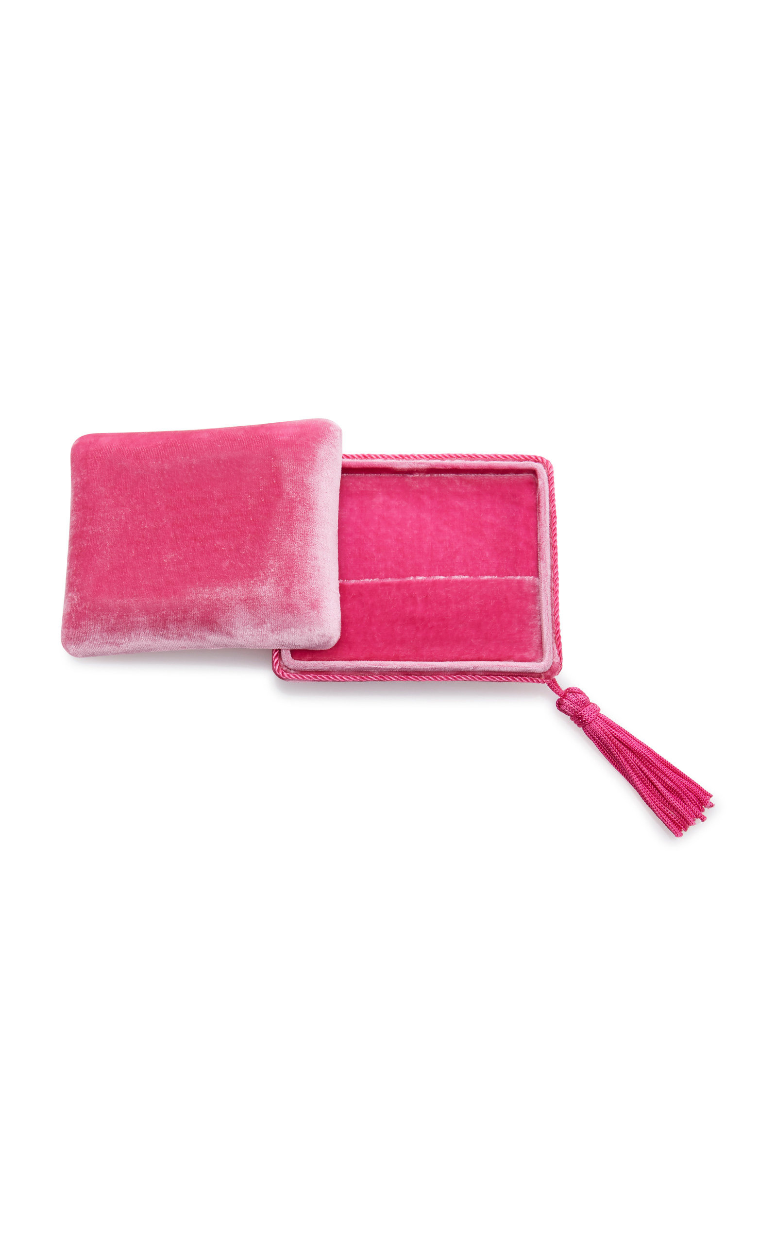 Tasseled Velvet Jewelry Box pink - 4