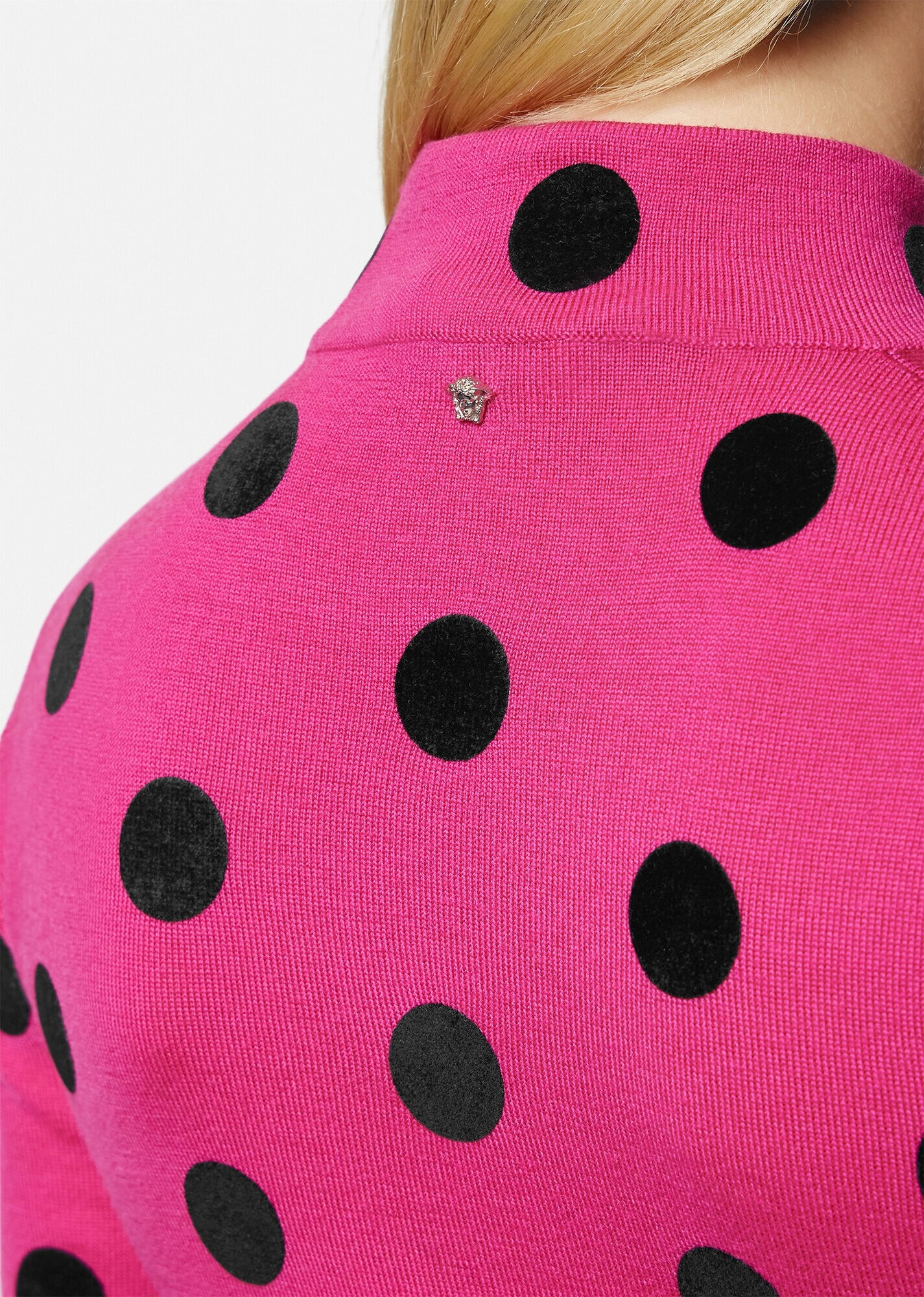 Polka Dot Turtleneck Sweater - 5