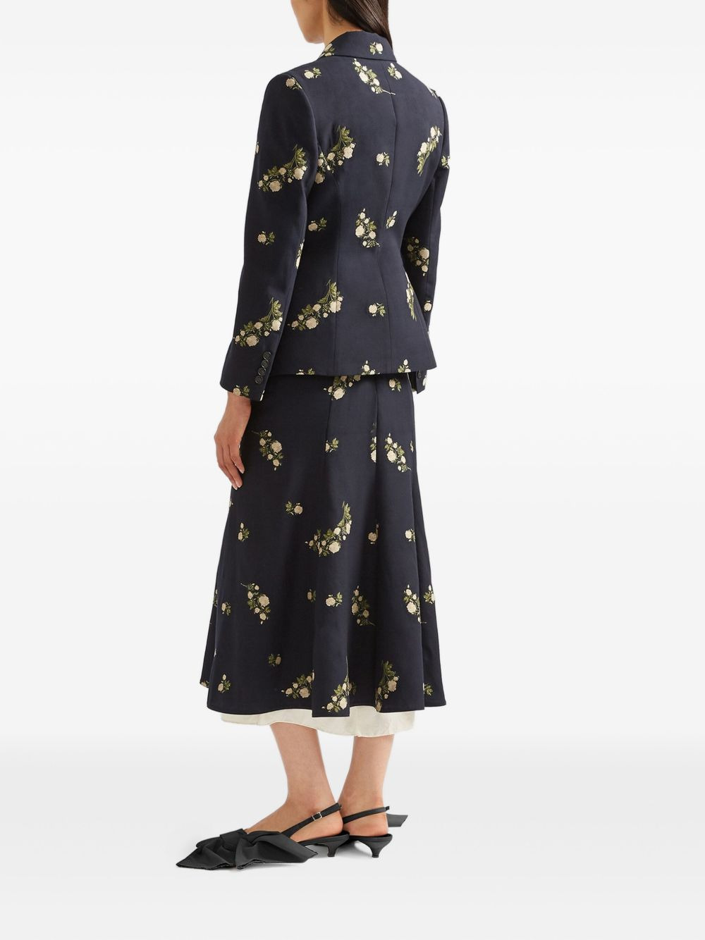 floral midi skirt - 4