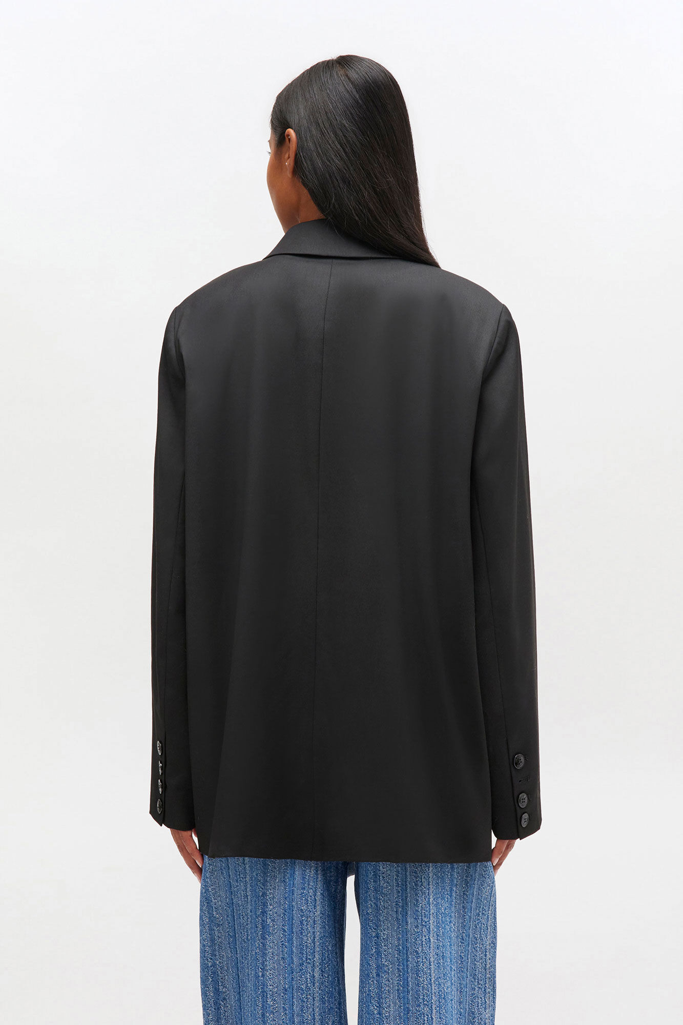 DOUBLE-BREASTED WOOL BLAZER - 4