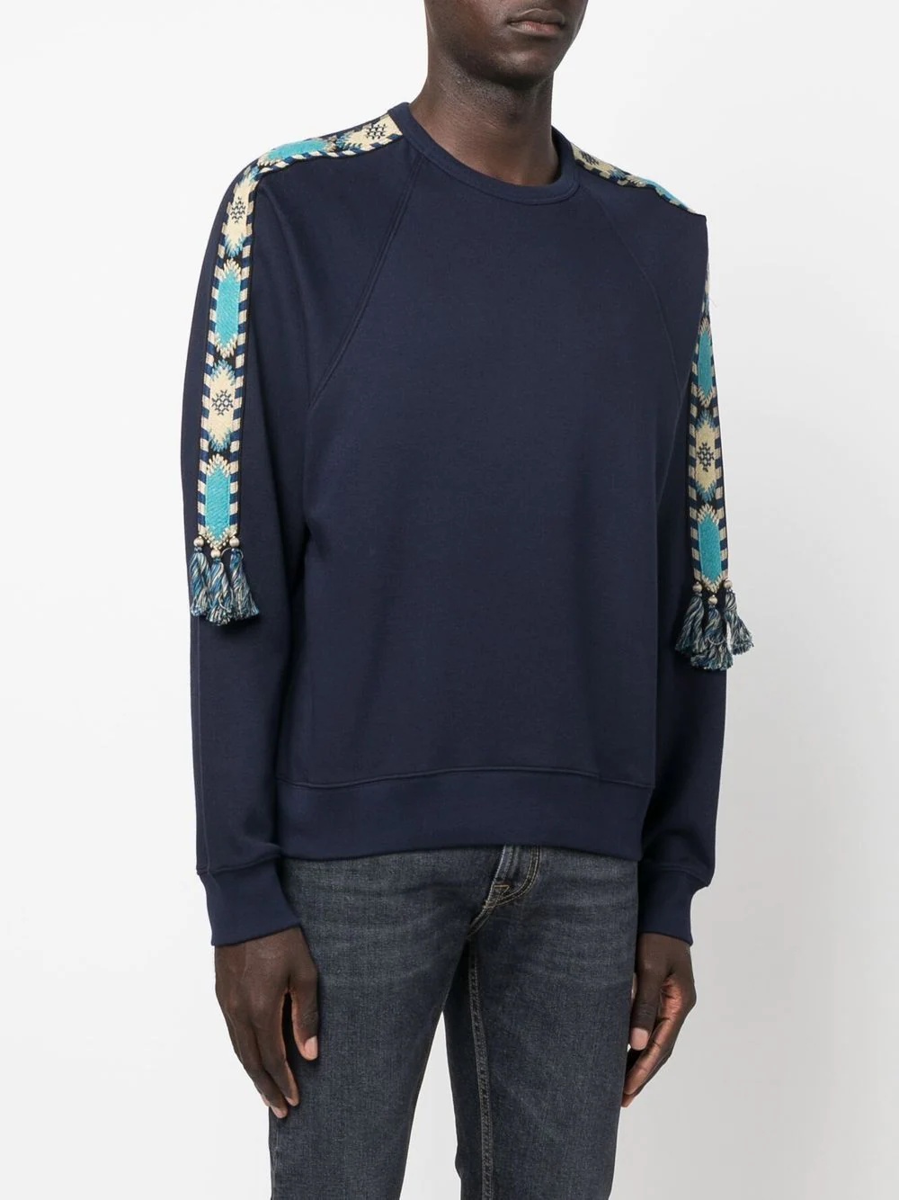 ikat-print sweatshirt - 3