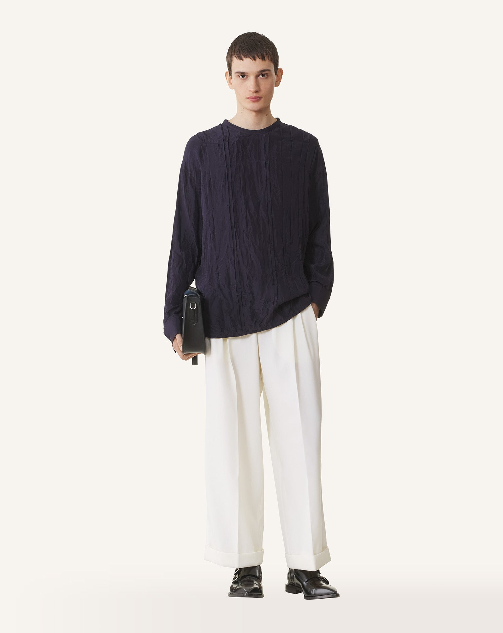 PLEATED SILK TOP - 2