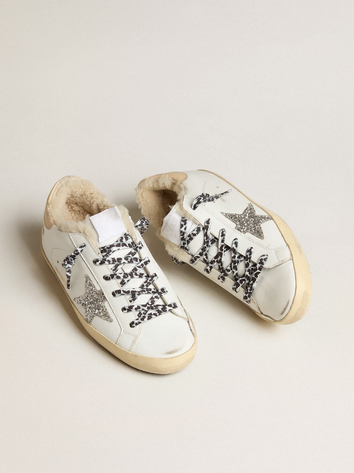 Super-Star LTD with shearling lining and silver glitter star - 2
