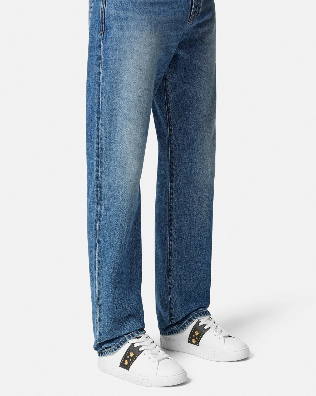 Studded Greca Sneakers - 3