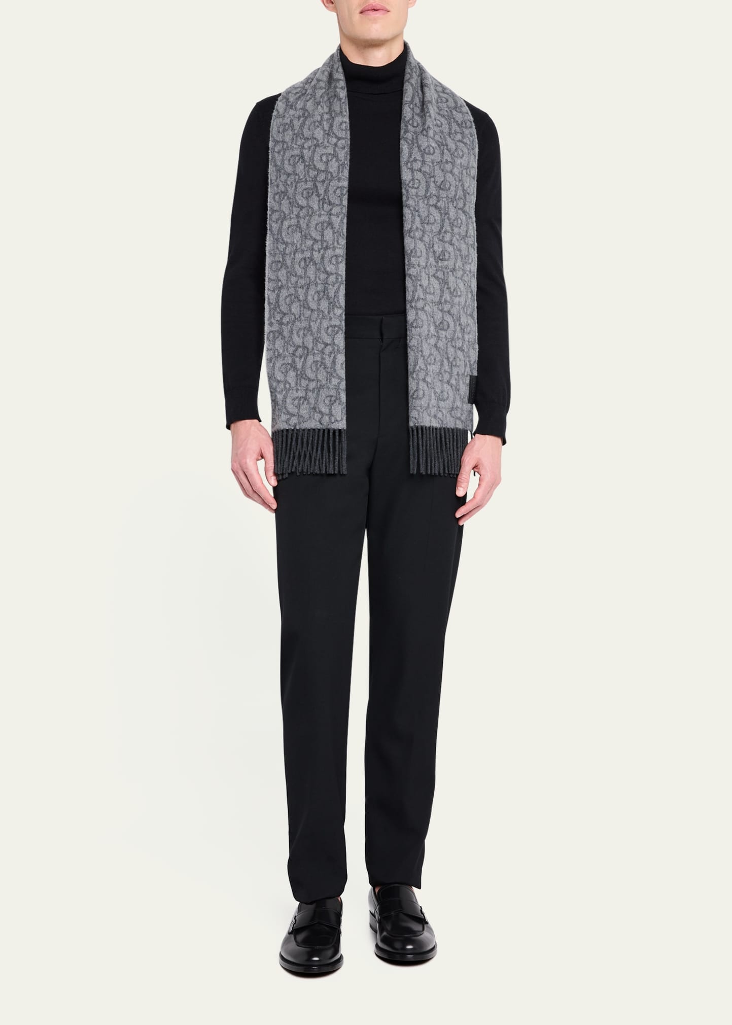 Men's B Charm Cashmere Scarf - 2