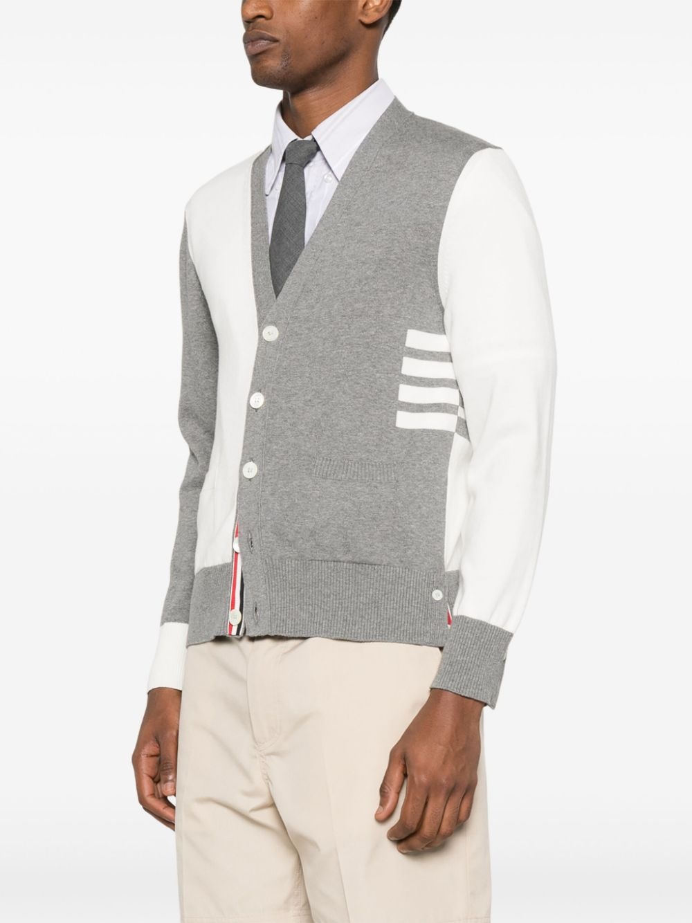 4-Bar colourblock cardigan - 3