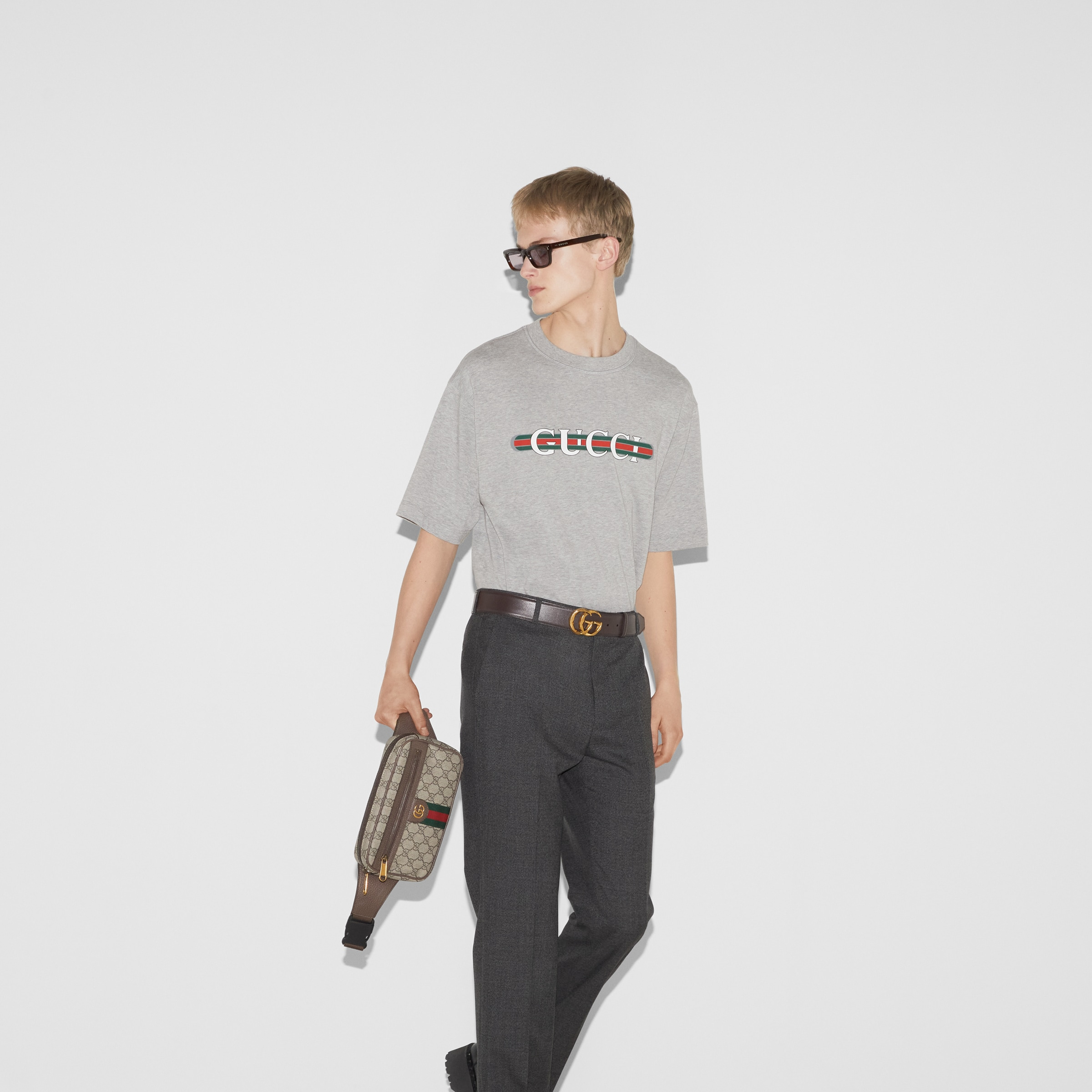 Cotton jersey T-shirt with Gucci print - 6