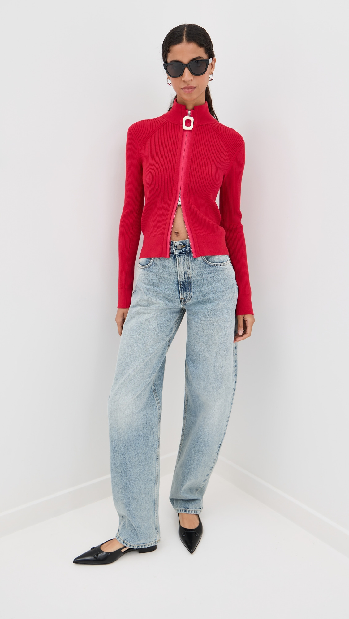 Fitted Zip Up Cardigan - 4
