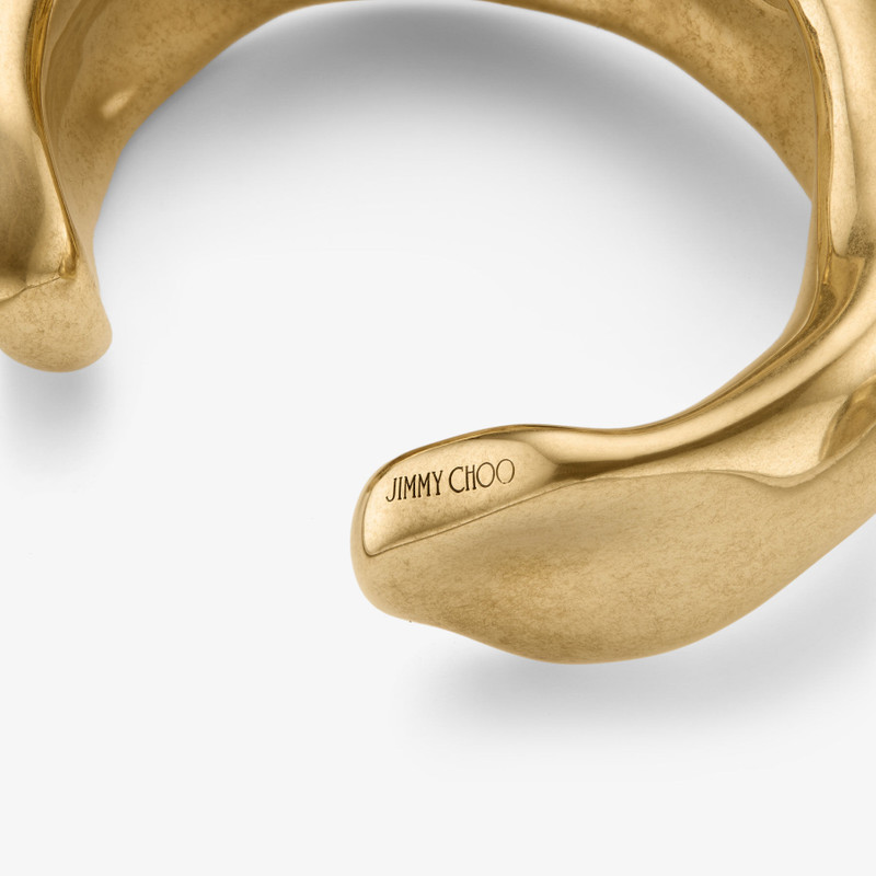 Textured Bracelet Gold Finish Metal Textured Bracelet 3