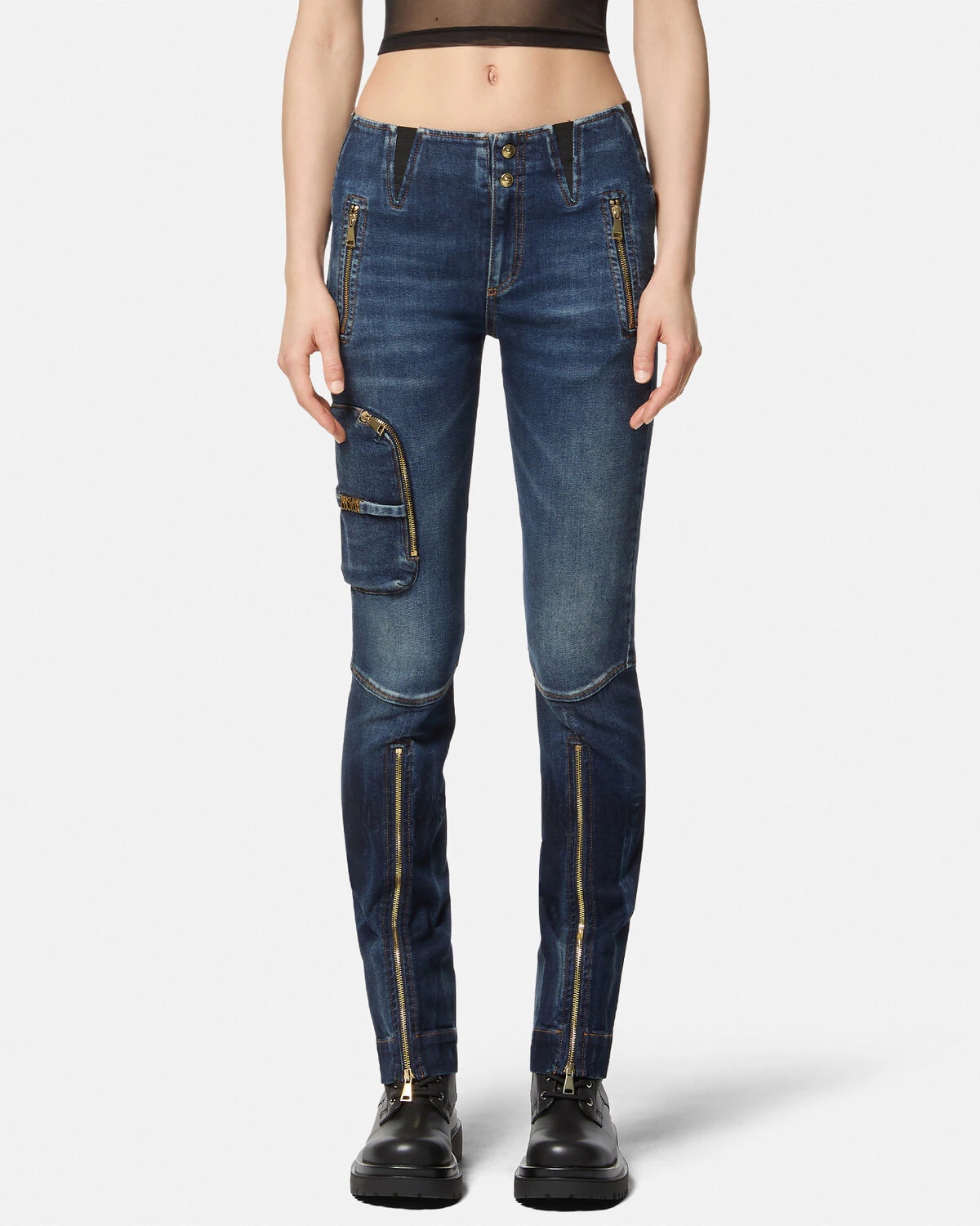 Cargo Slim-Fit Jeans - 4