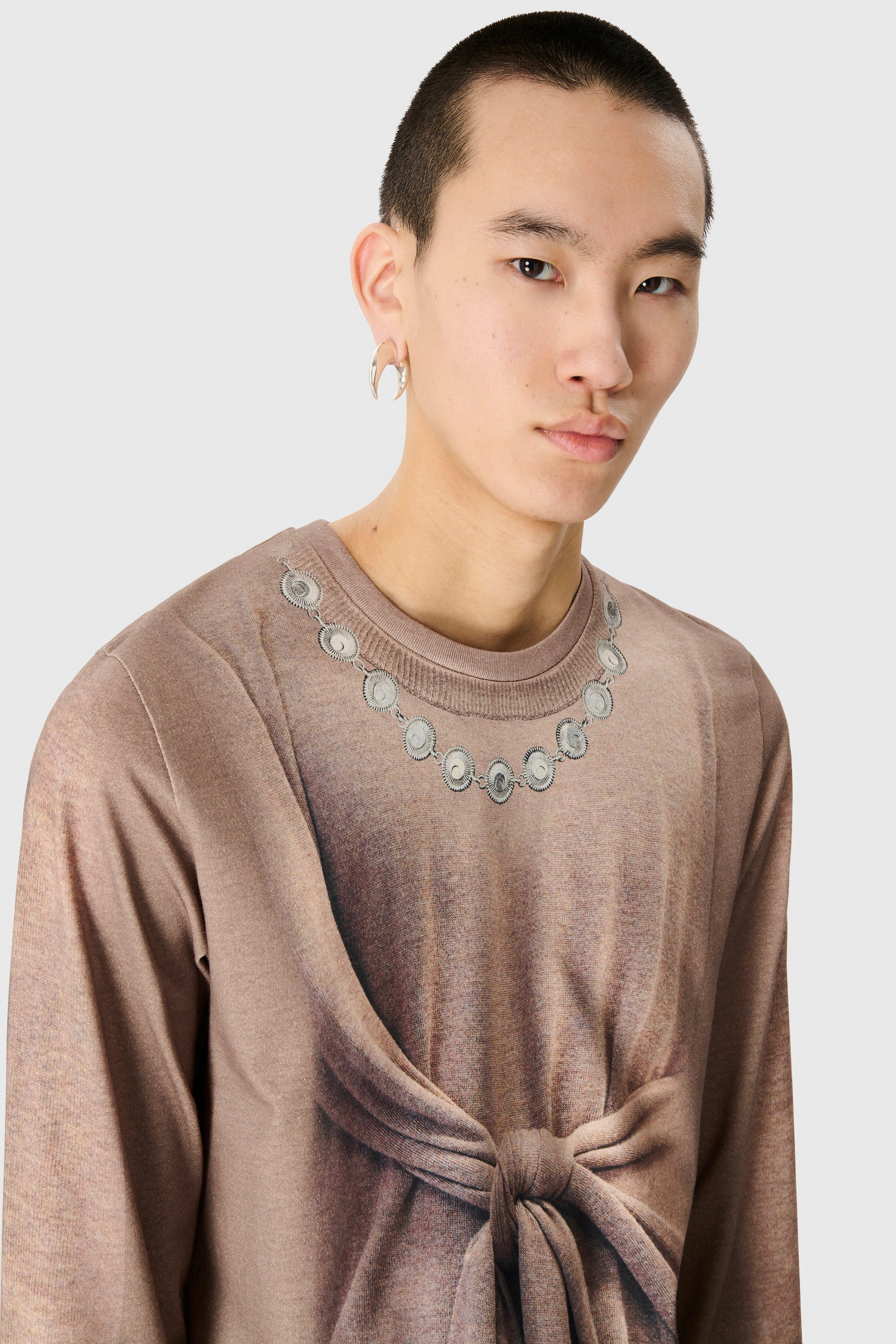 Trompe-L’Œil Knit Jersey Ls T-Shirt - 3