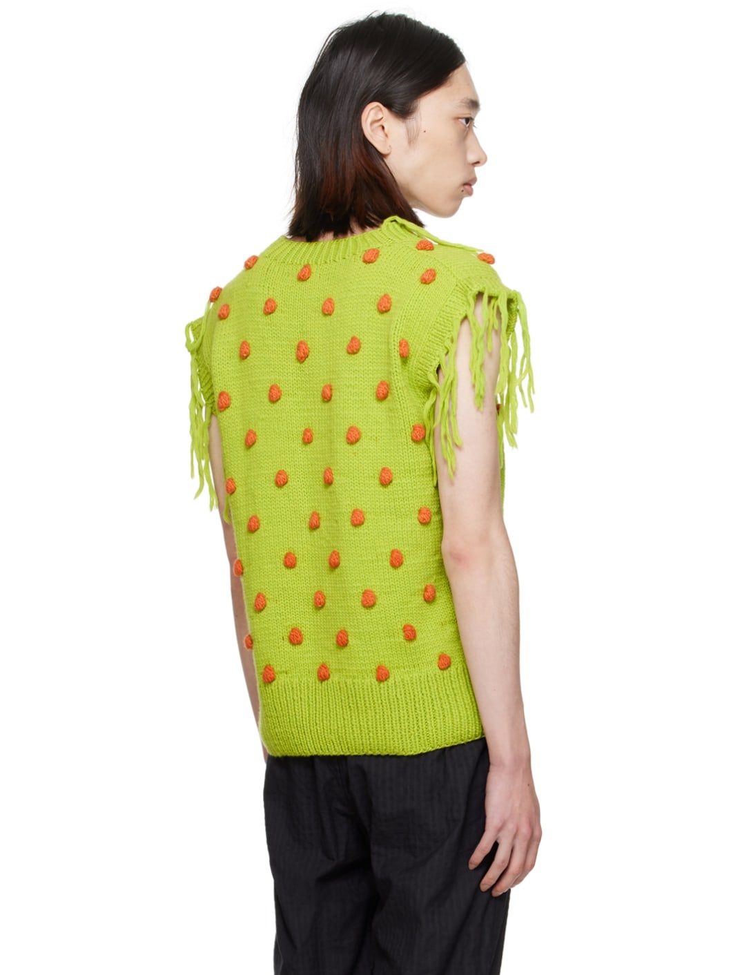 Green Fringed Vest - 3