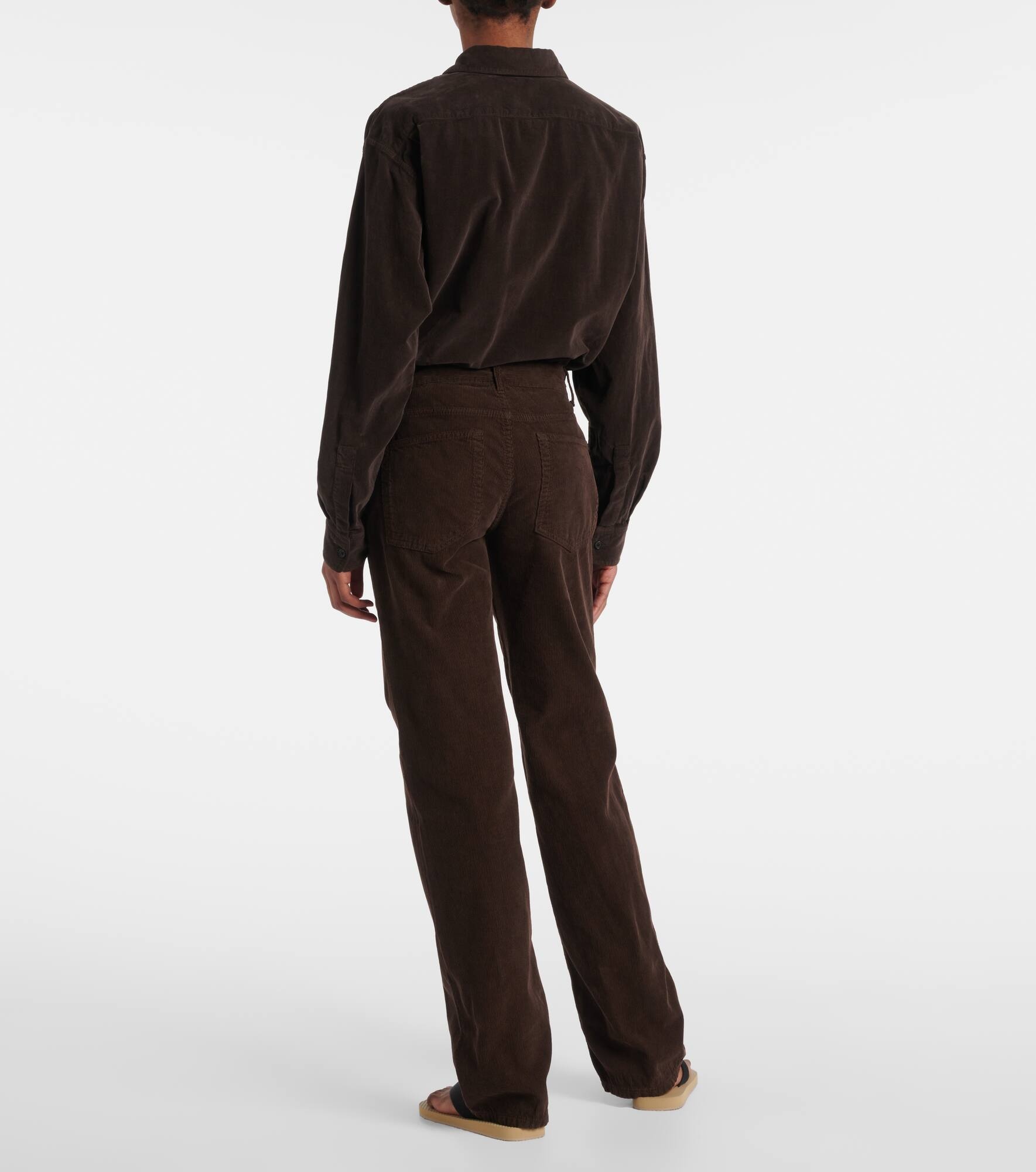Carlyl cotton corduroy straight pants - 3
