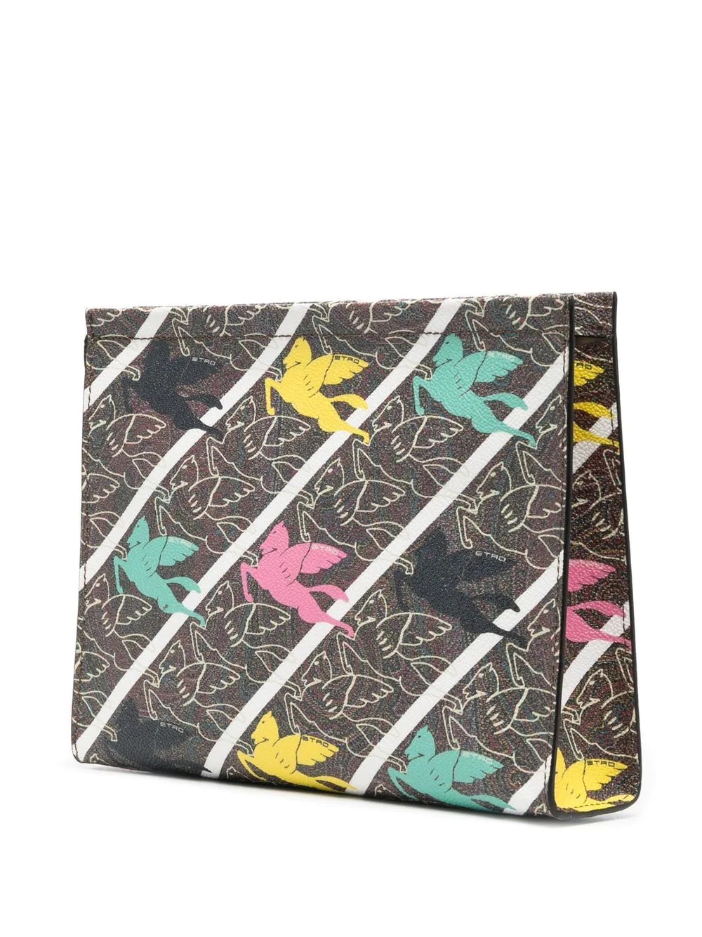 Pegasus-print clutch bag - 3