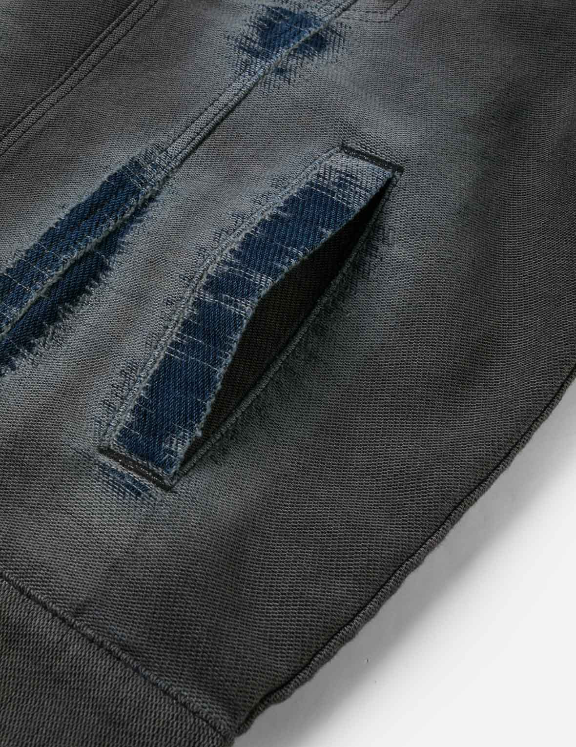 Distressed Seagull and Logo Print Relax Fit Washed Denim Jacket - 10