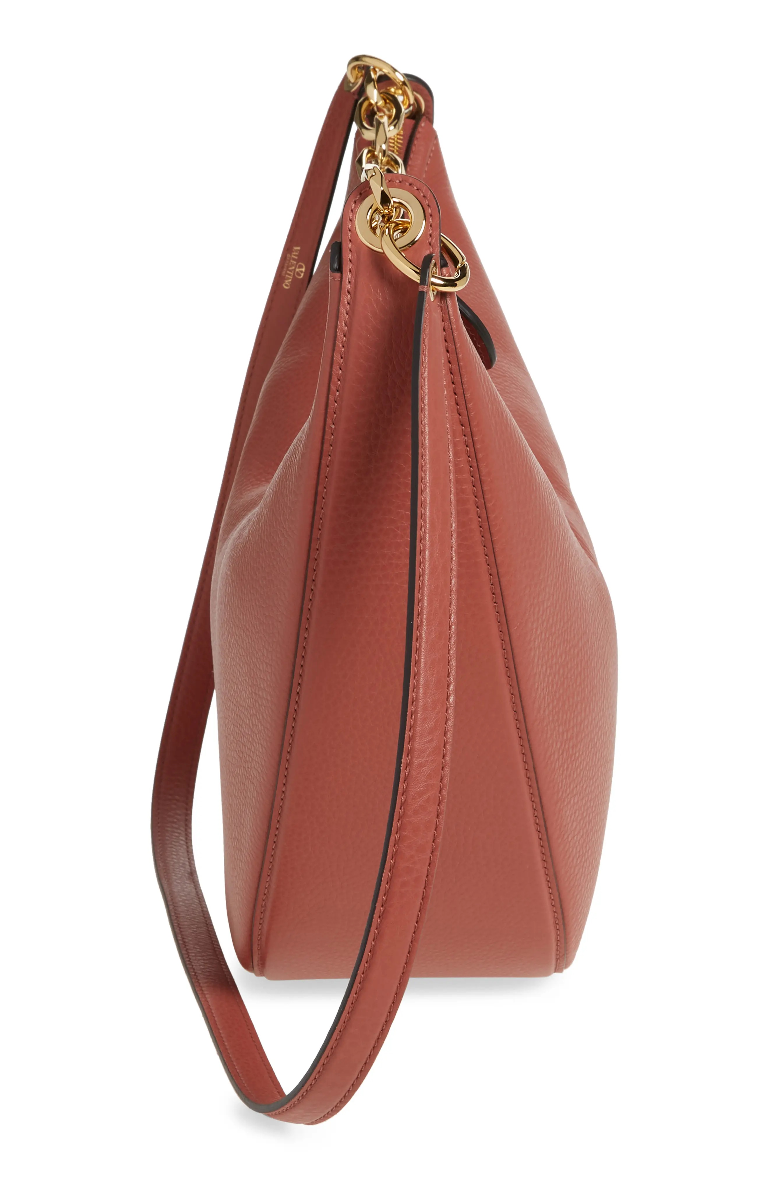 Medium VLOGO Moon Leather Hobo Bag - 6