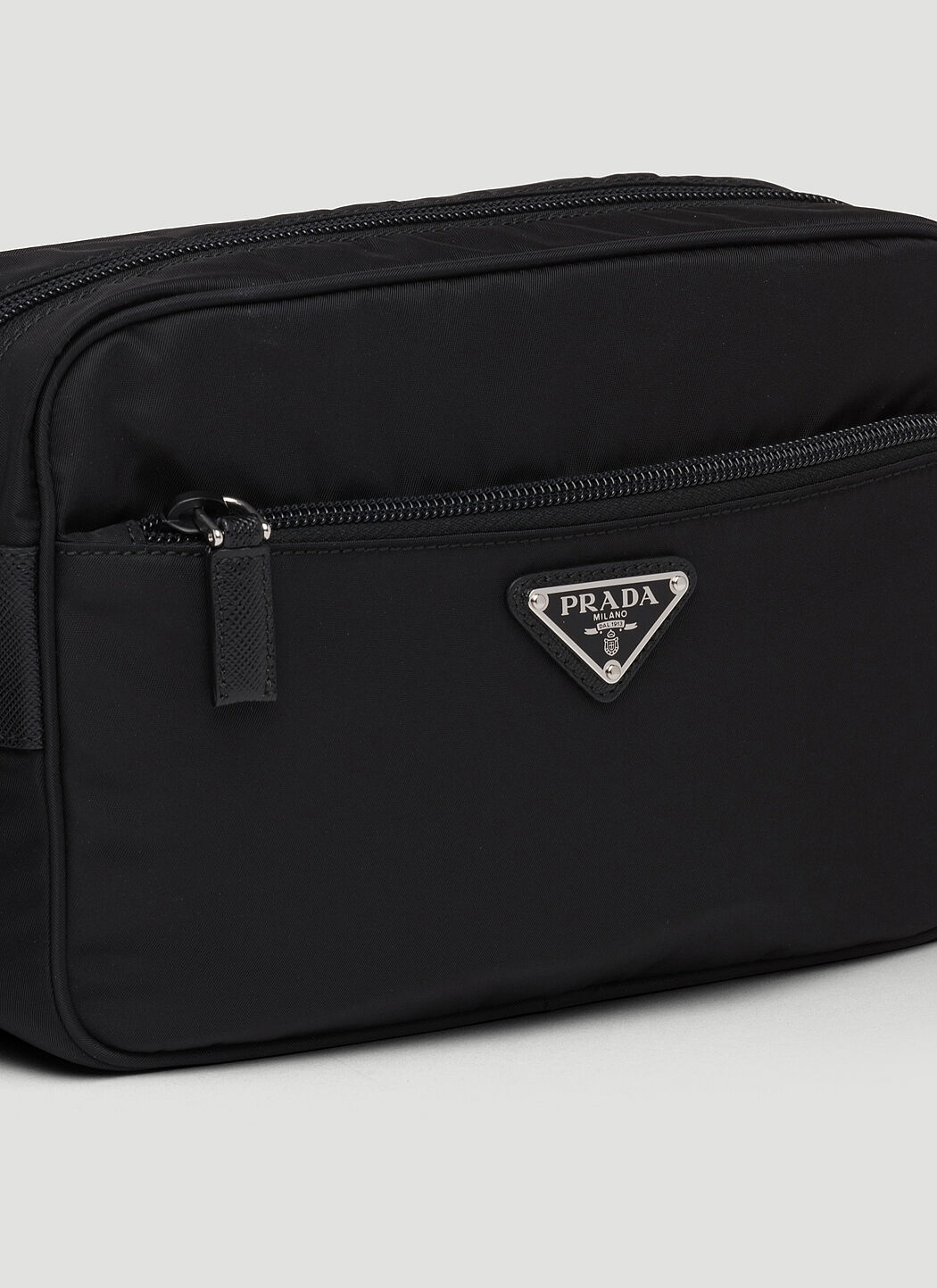 Re-Nylon and Saffiano Leather Shoulder Bag - 3