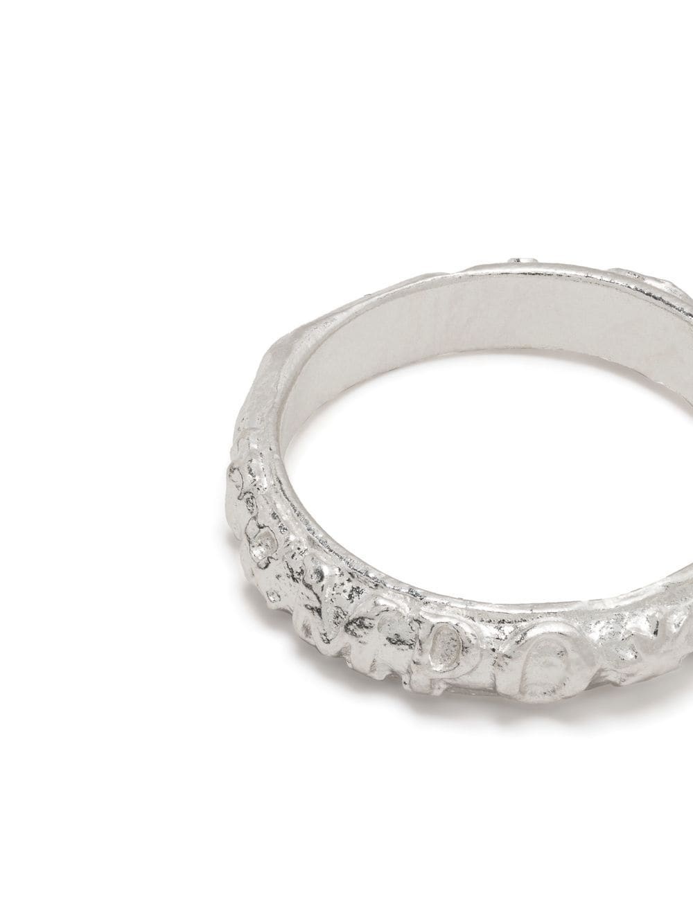 Amore embossed sterling-silver ring - 4