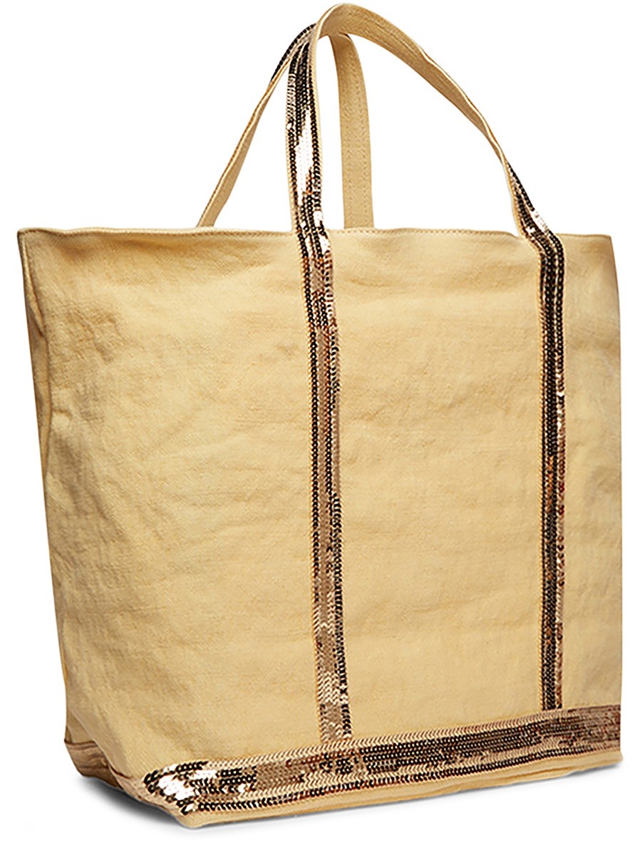 Linen L cabas tote - 3