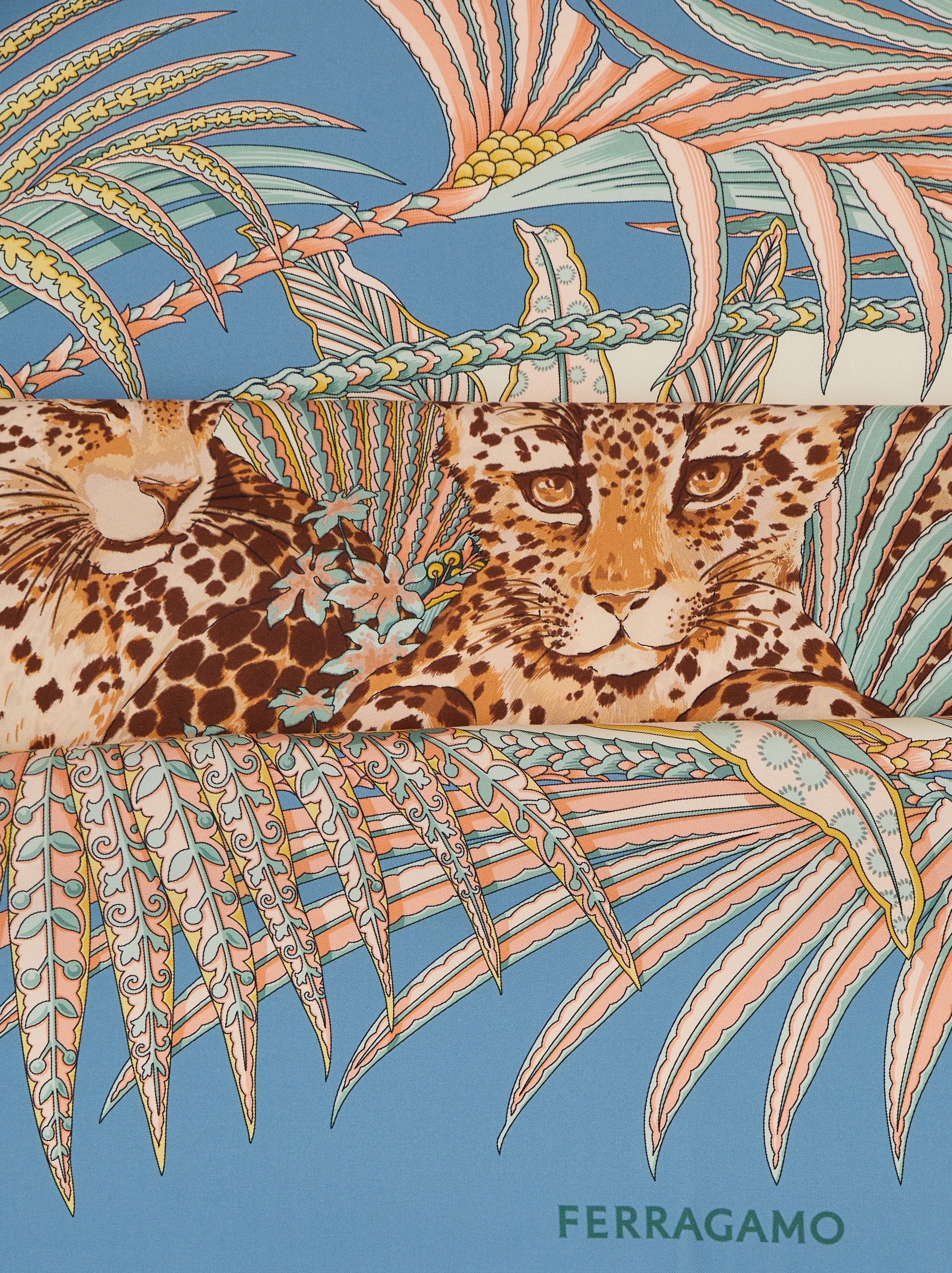 Leopard print silk scarf - 2