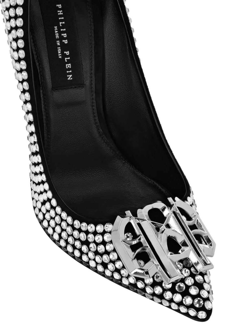 120mm rhinestone-embellished pumps - 4