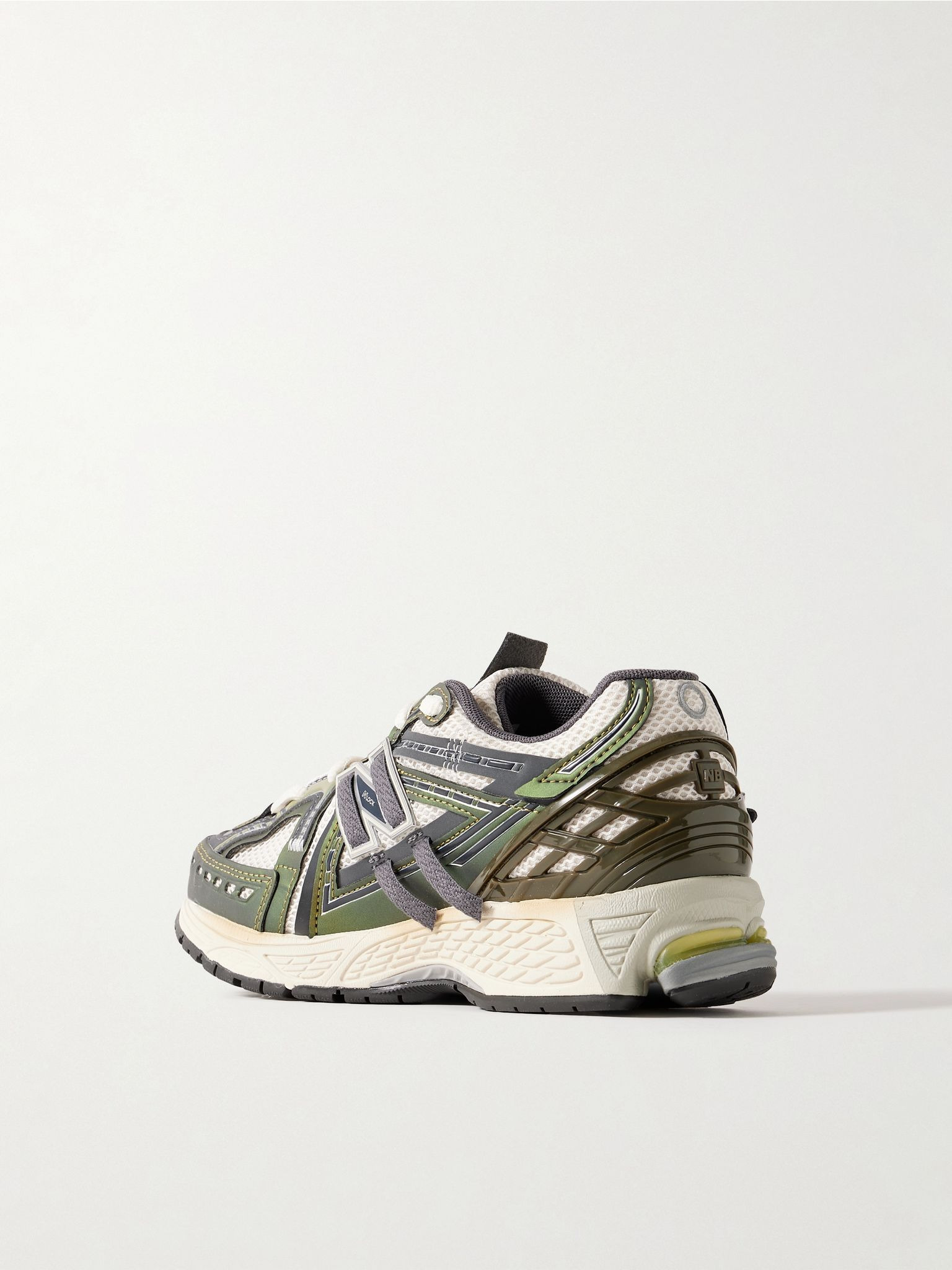 1906A rubber-trimmed mesh sneakers Army green - 3