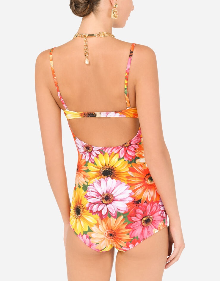 One-piece swimsuit with gerbera-daisy print - 5