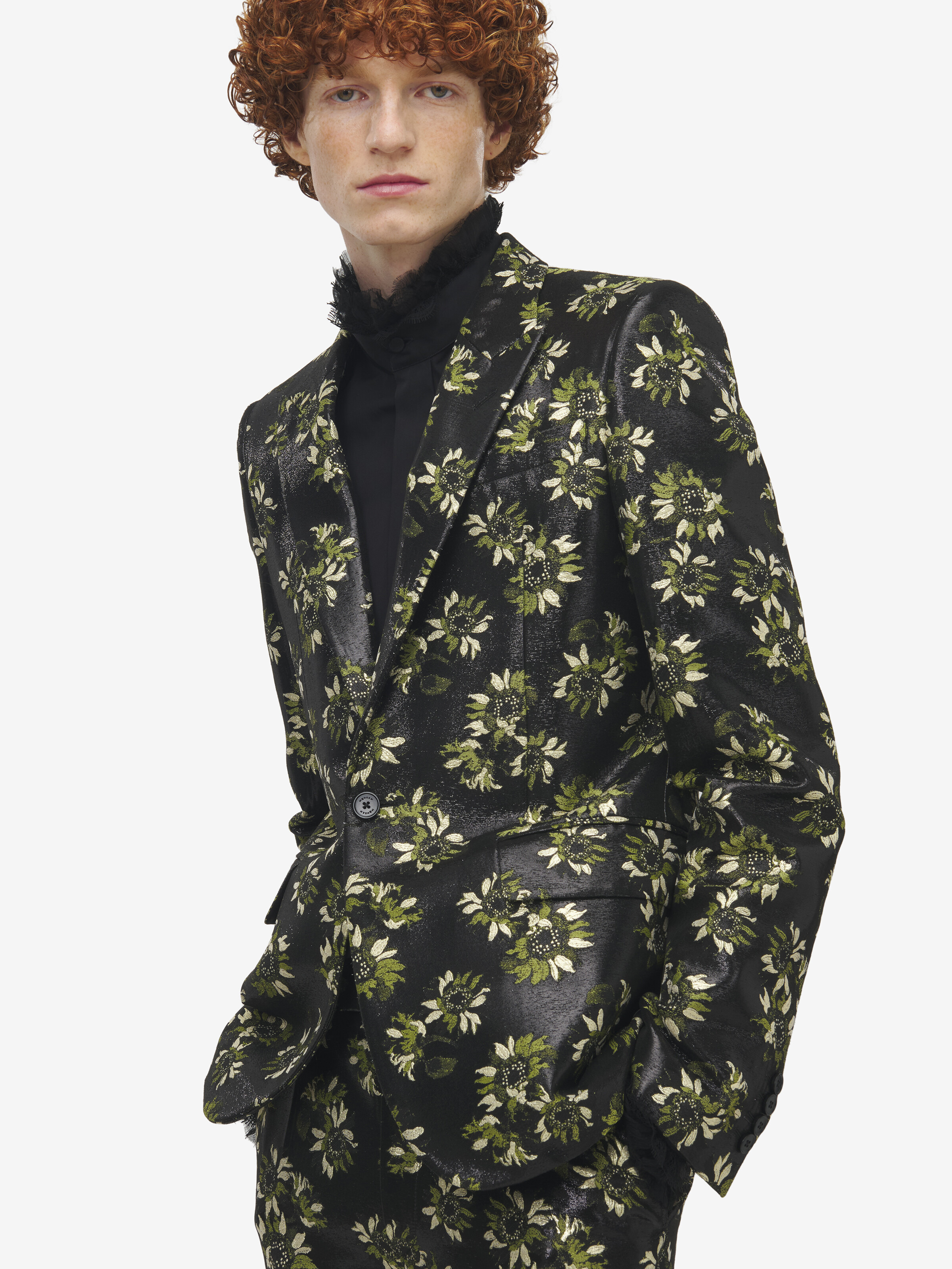 Sunflower Jacquard Single-breasted Jacket - 6