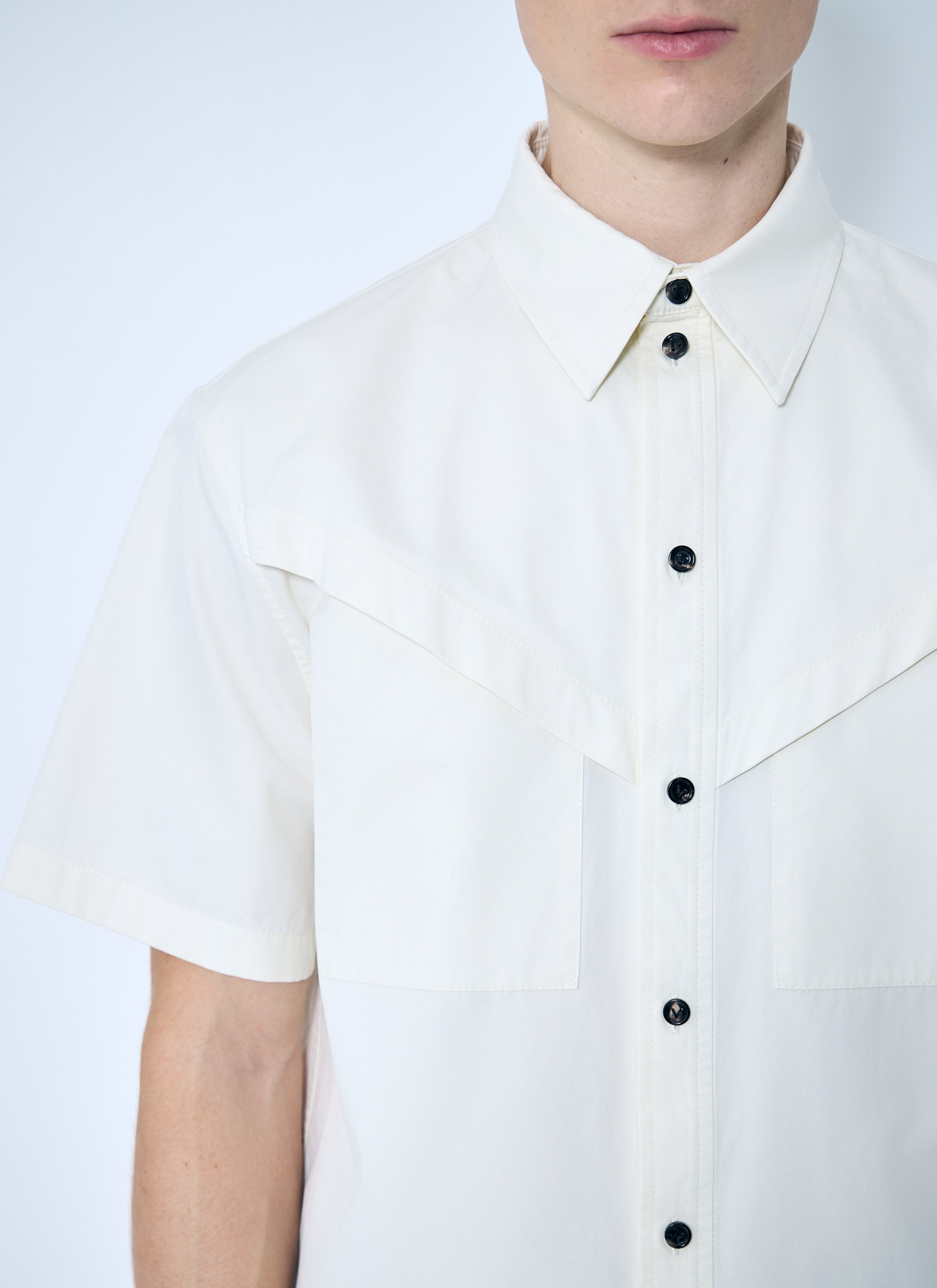 Bottega Veneta Men Light-Cotton Twill Shirt - 6