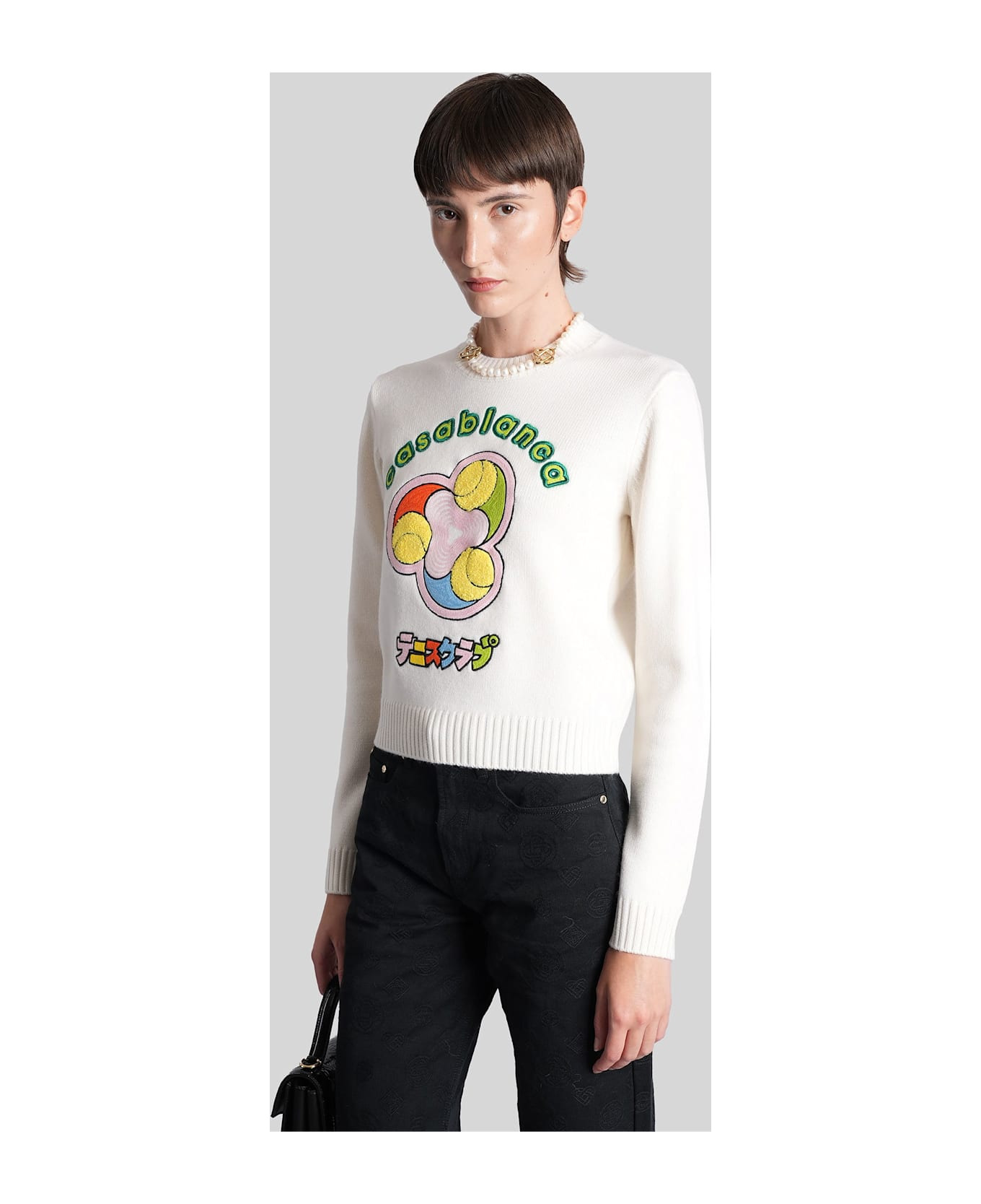 Knitwear In White Wool - 4