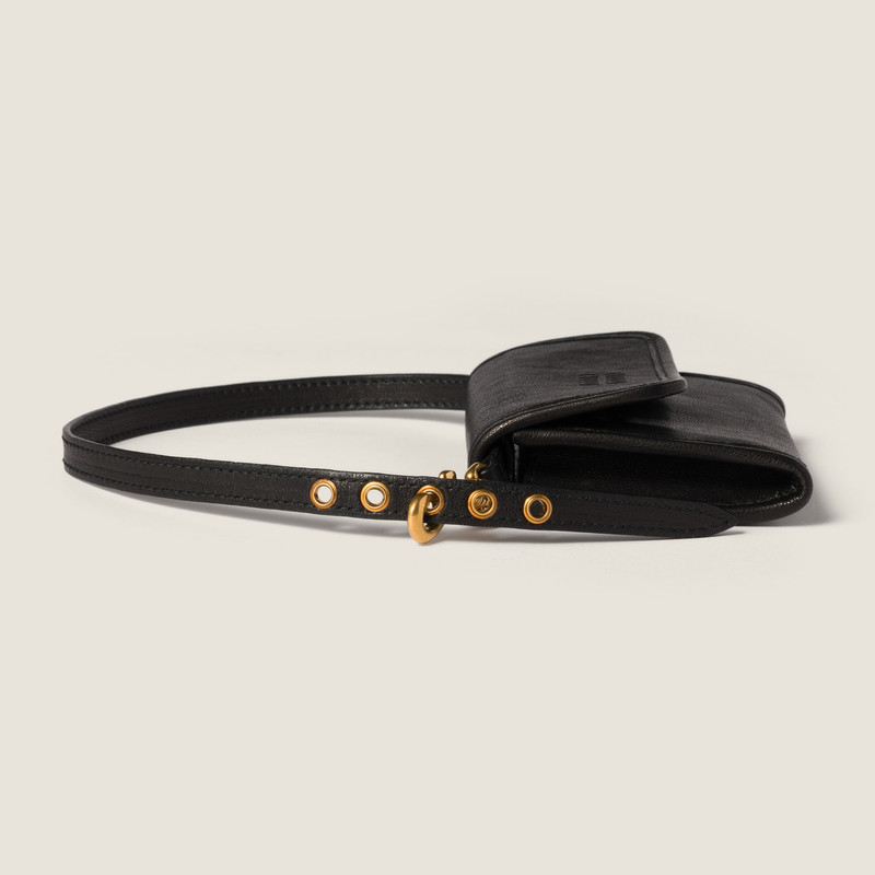 Nappa leather wallet with shoulder strap 4