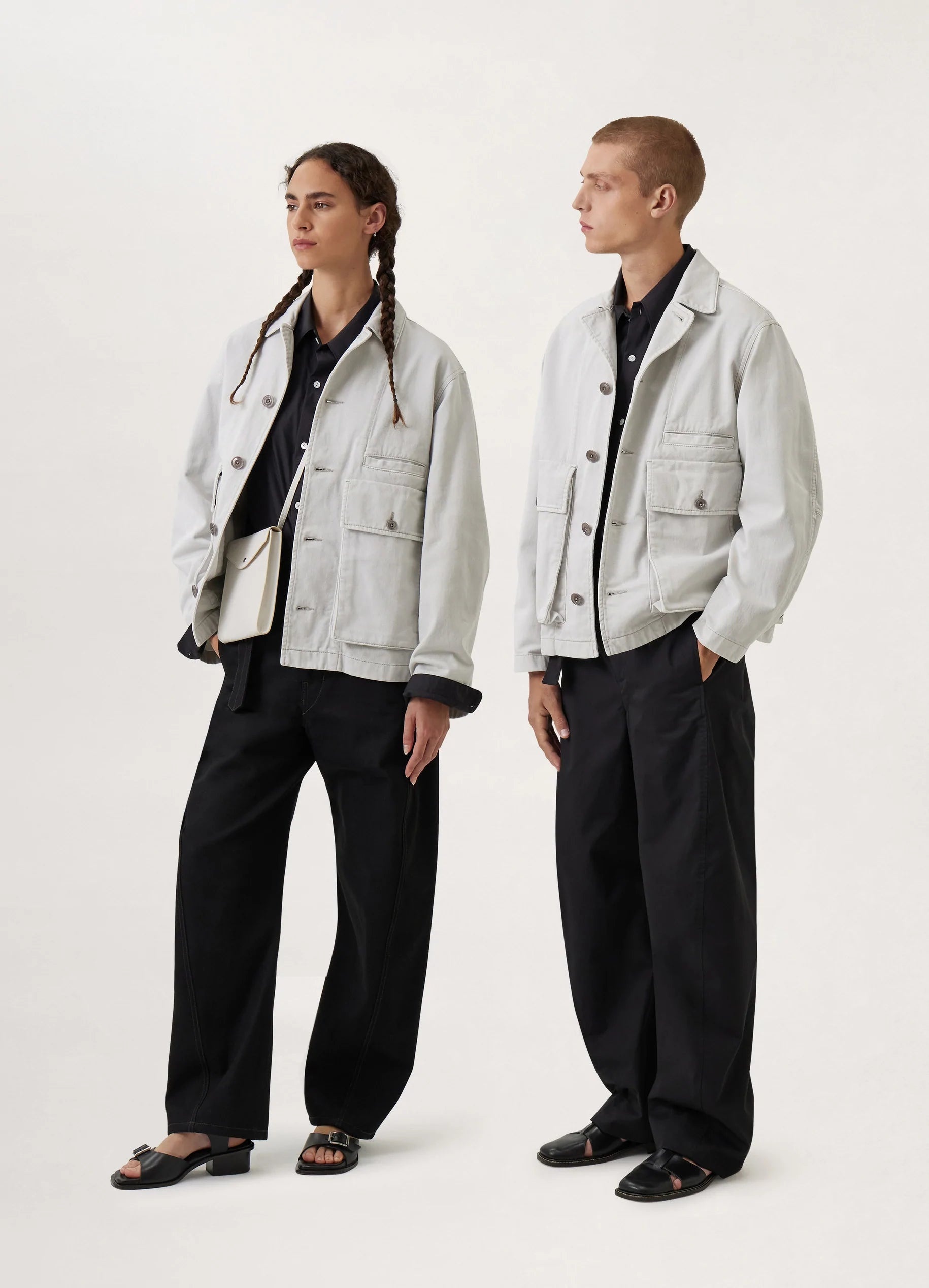 Lemaire BOXY JACKET SNOWY DENIM | REVERSIBLE