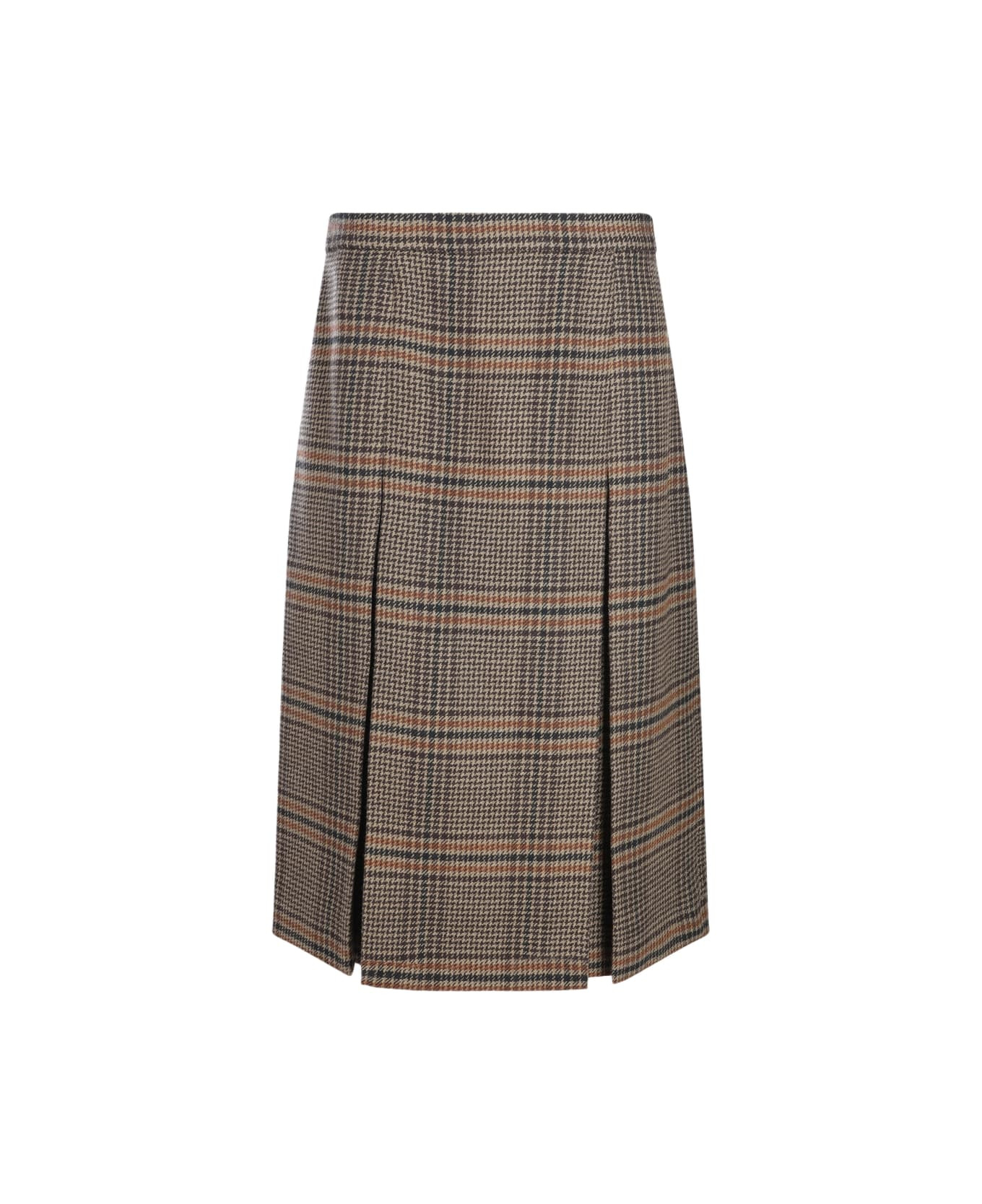 Brown Wool Skirt - 1